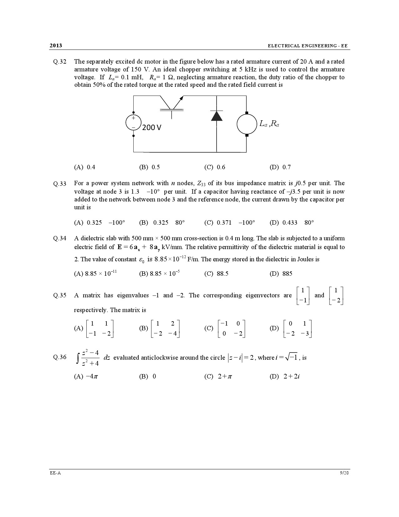 GATE Exam Question Paper 2013 Electrical Engineering 9