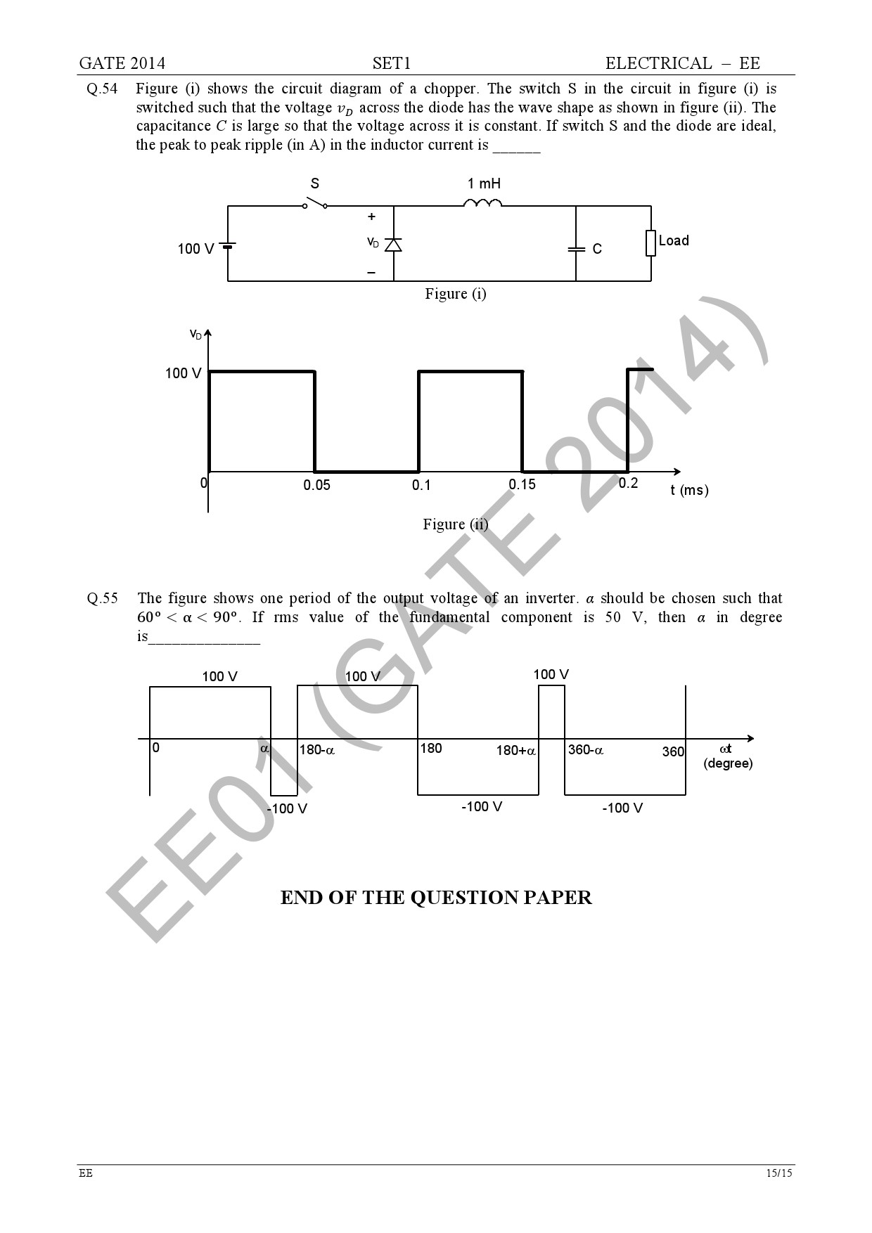 GATE Exam Question Paper 2014 Electrical Engineering Set 1 21