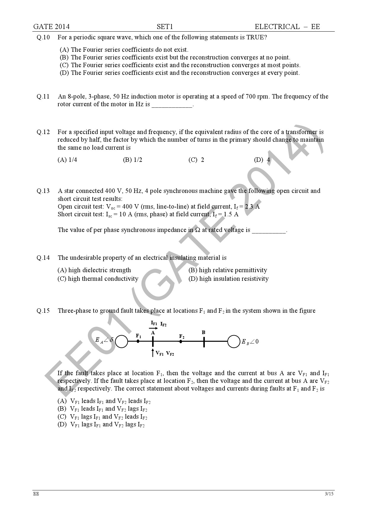 GATE Exam Question Paper 2014 Electrical Engineering Set 1 9