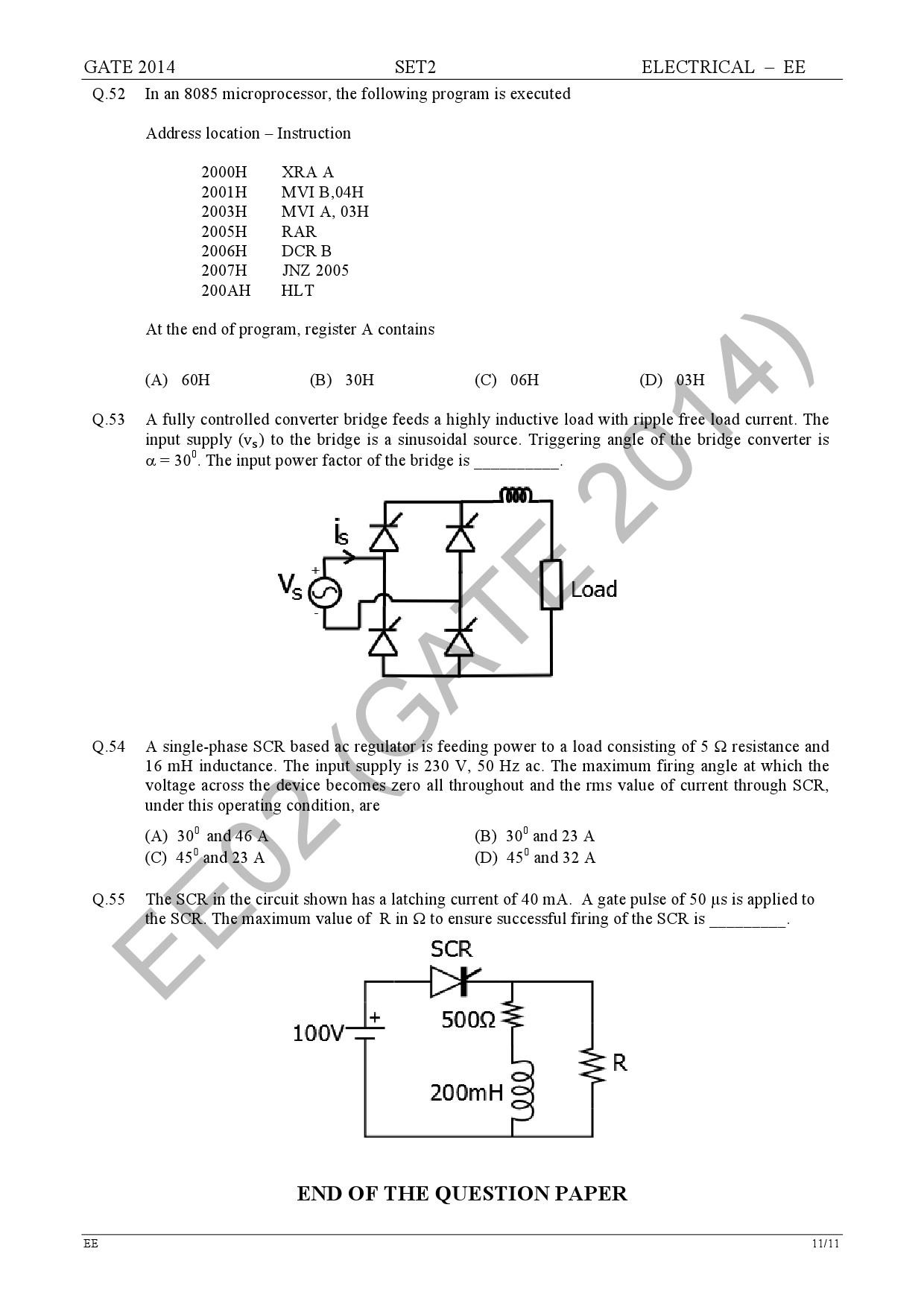 GATE Exam Question Paper 2014 Electrical Engineering Set 2 17