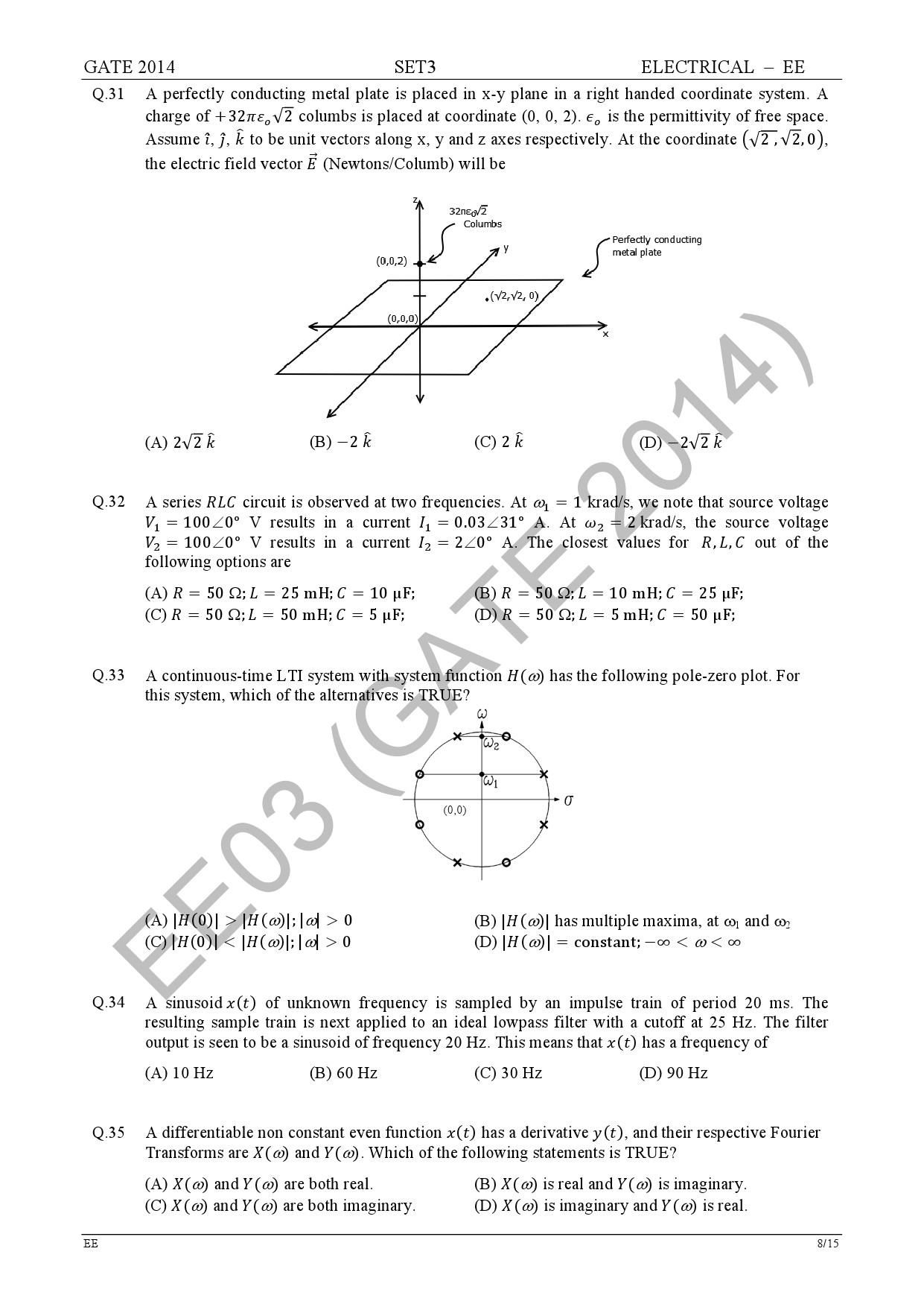 GATE Exam Question Paper 2014 Electrical Engineering Set 3 14