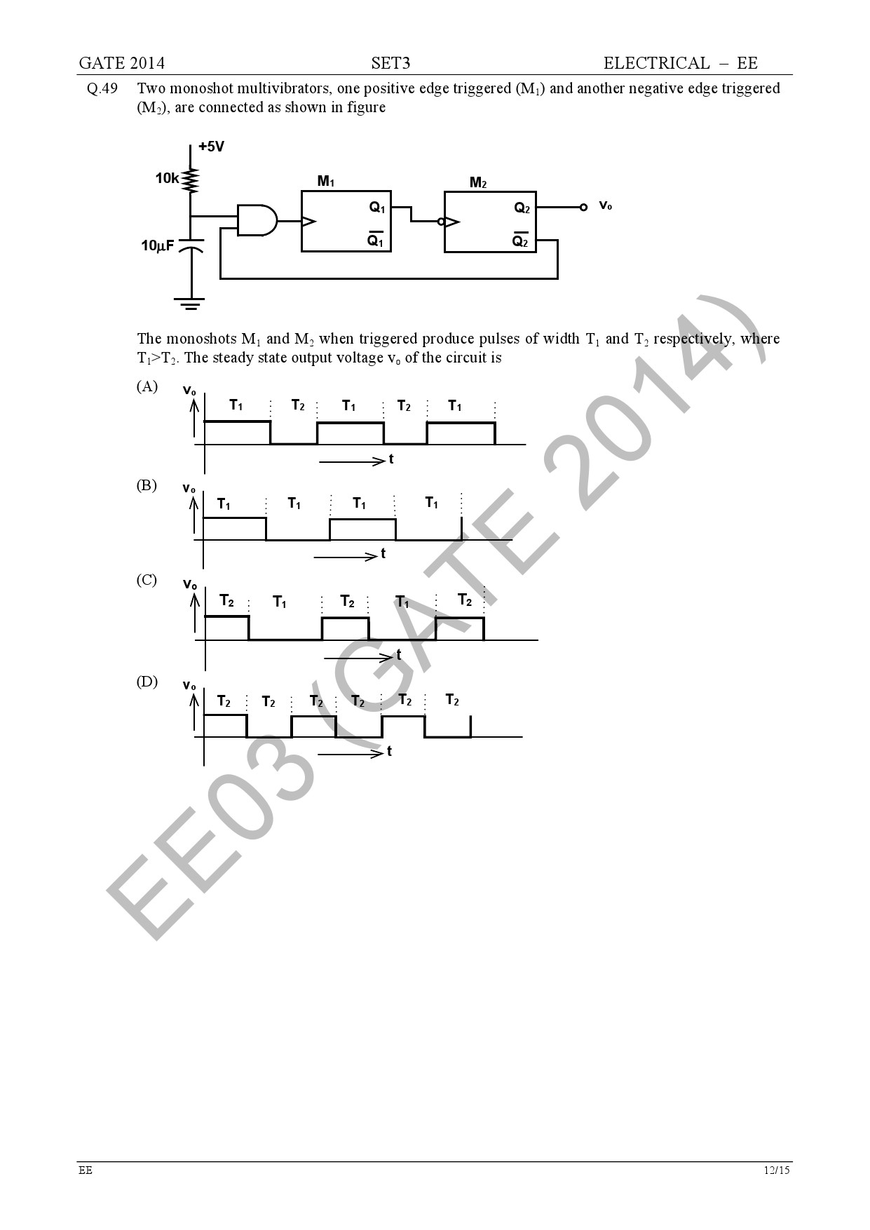 GATE Exam Question Paper 2014 Electrical Engineering Set 3 18