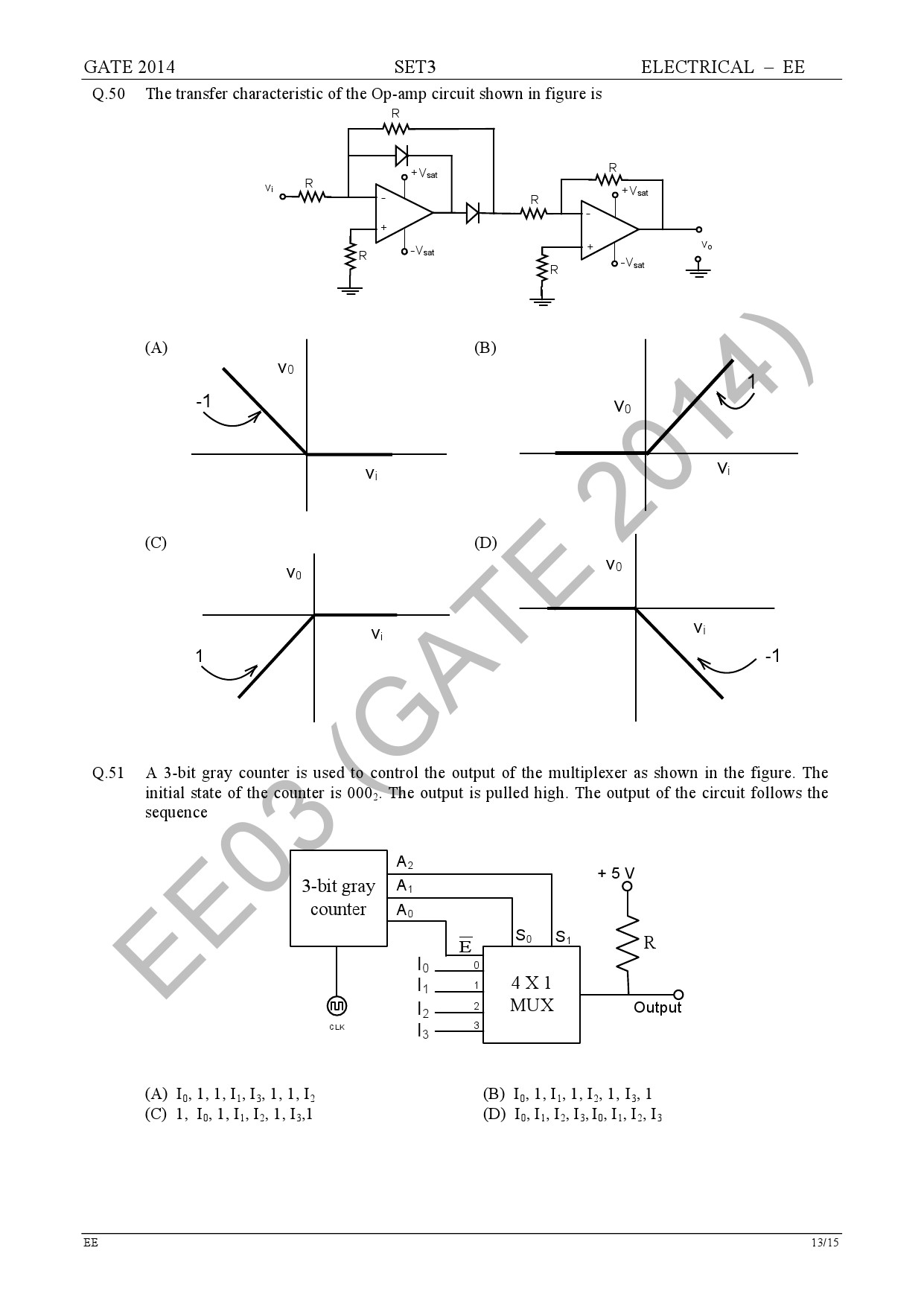 GATE Exam Question Paper 2014 Electrical Engineering Set 3 19