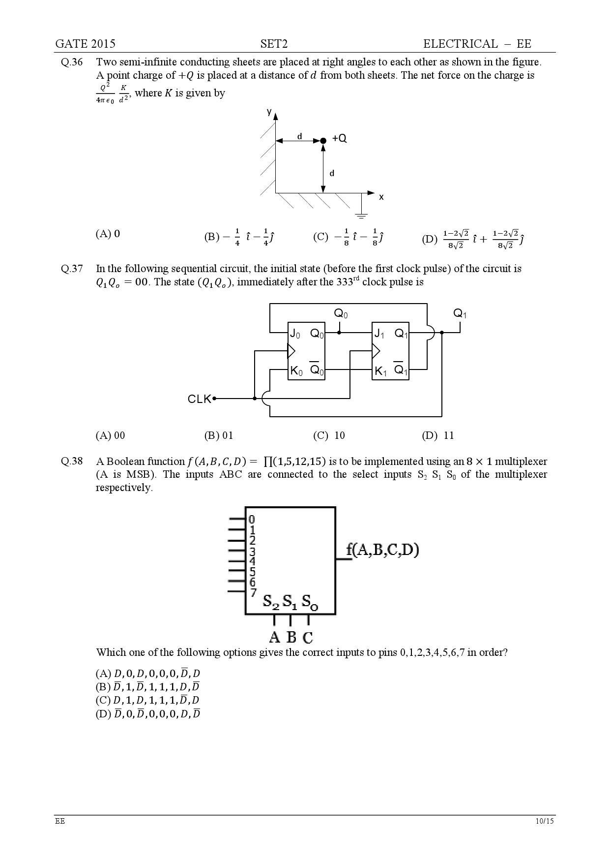 GATE Exam Question Paper 2015 Electrical Engineering Set 2 10