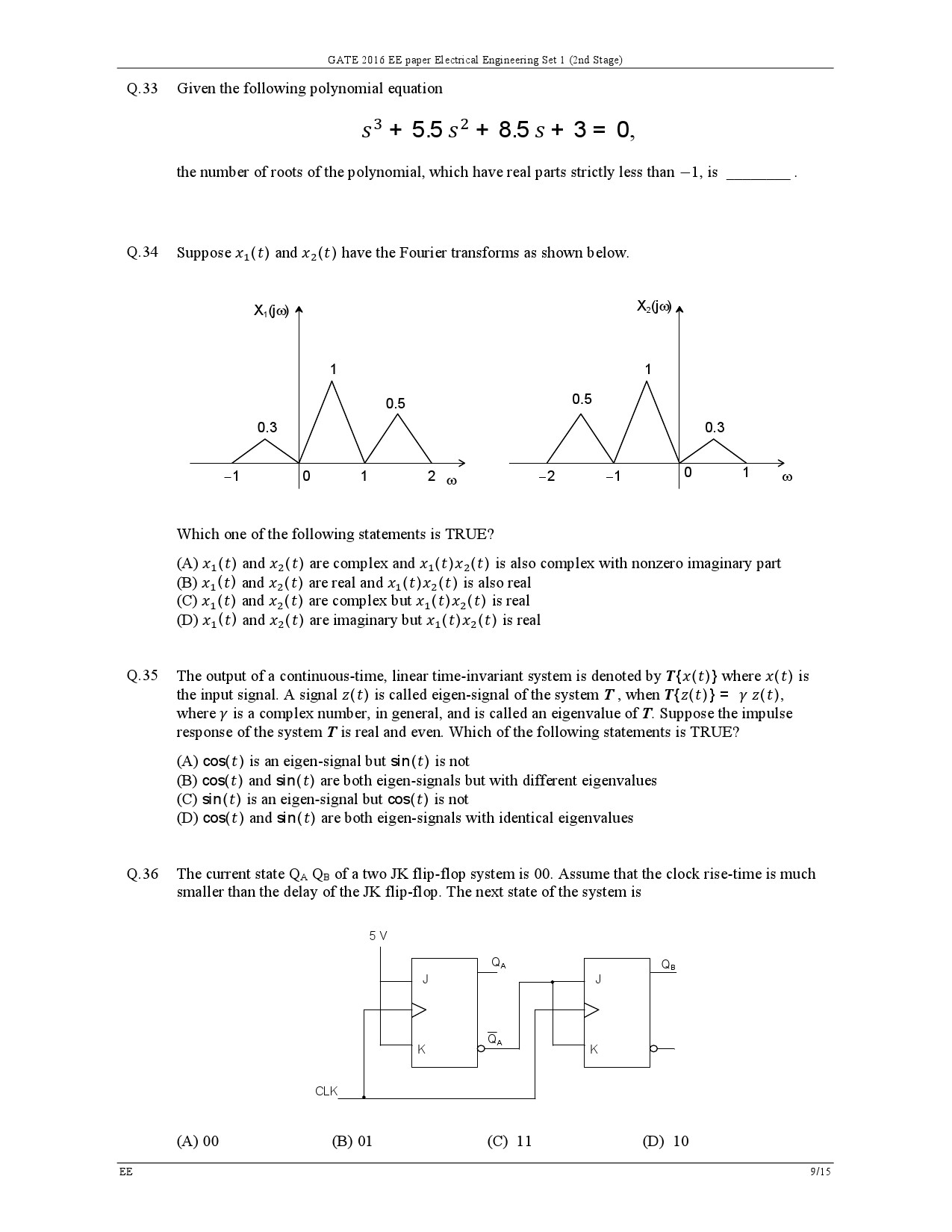 GATE Exam Question Paper 2016 Electrical Engineering Set 1 12