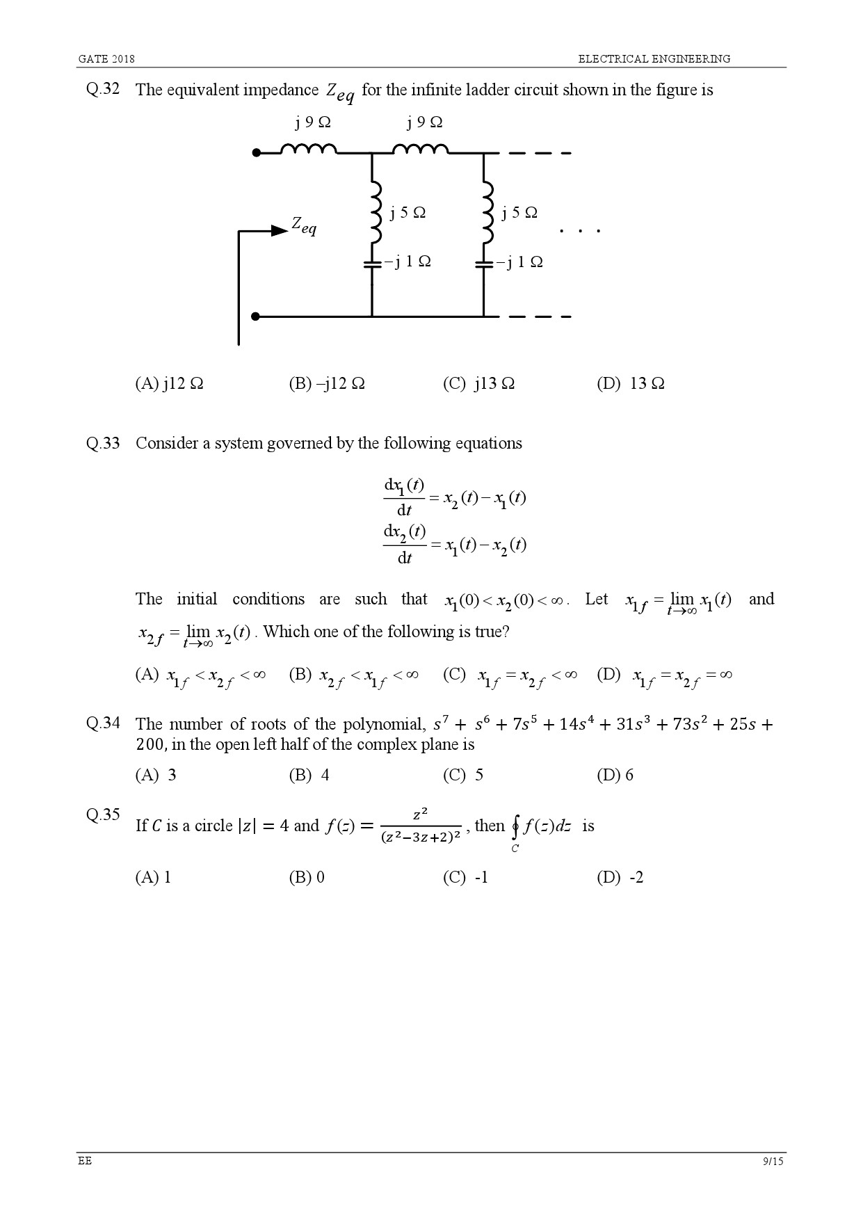 GATE Exam Question Paper 2018 Electrical Engineering 11