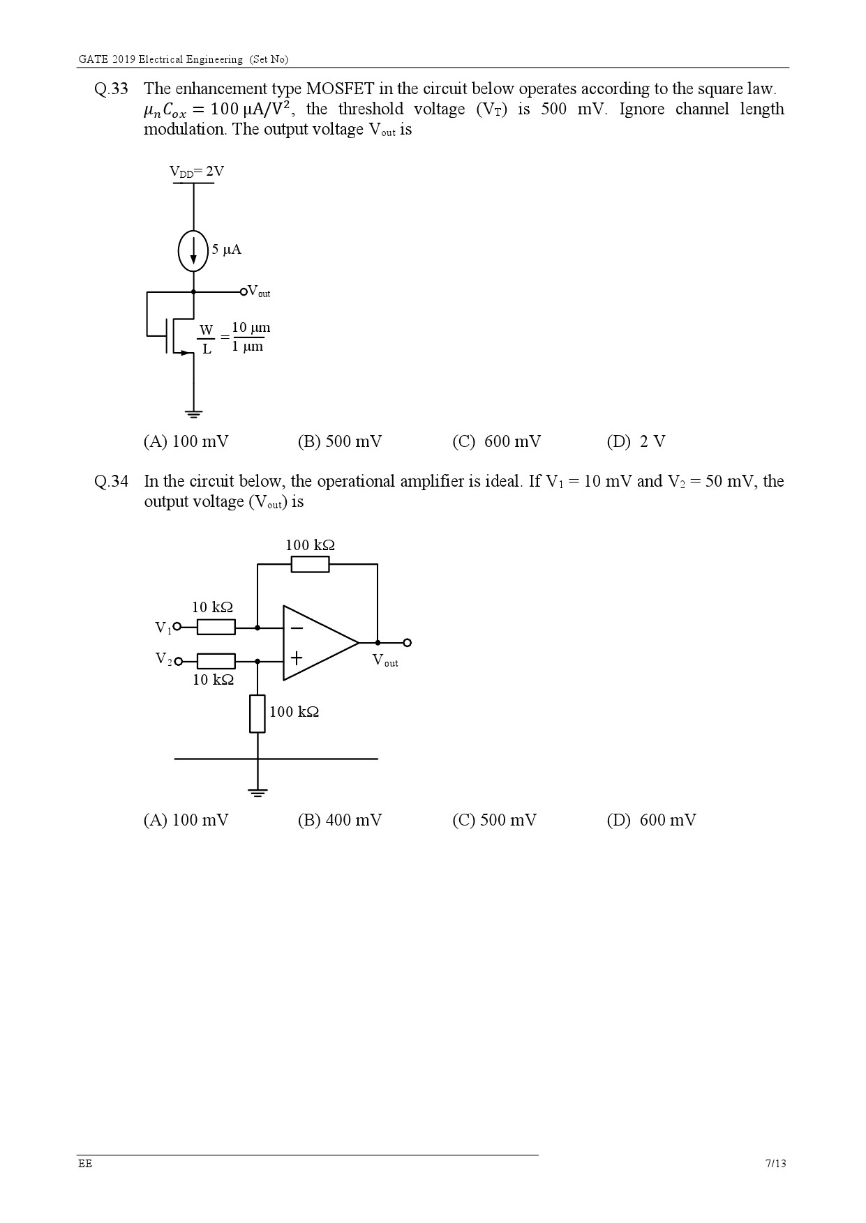 GATE Exam Question Paper 2019 Electrical Engineering 9