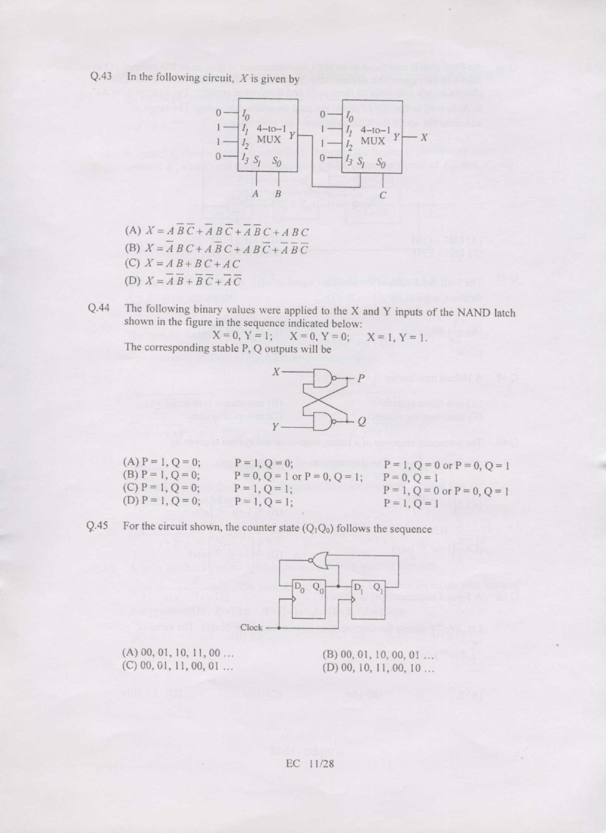 GATE Exam Question Paper 2007 Electronics and Communication Engineering 11