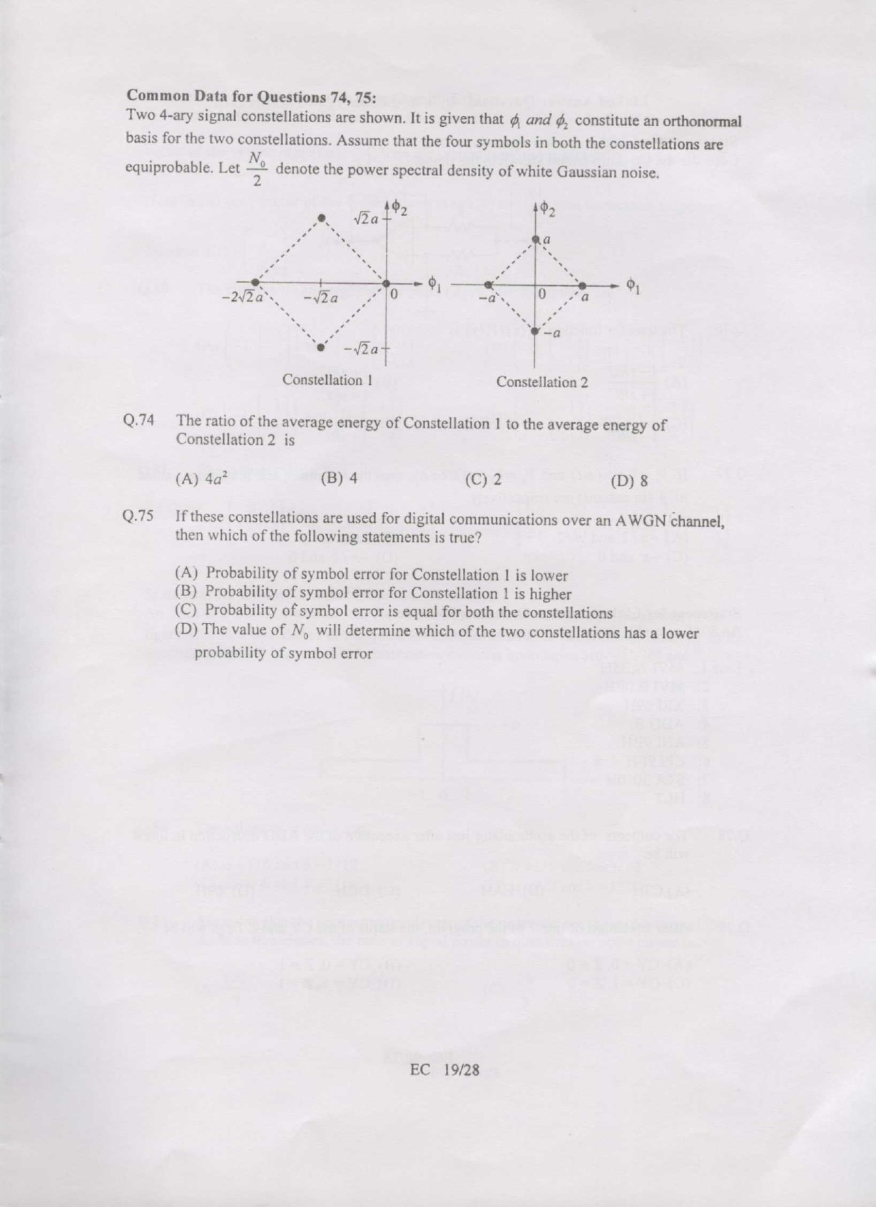 GATE Exam Question Paper 2007 Electronics and Communication Engineering 19