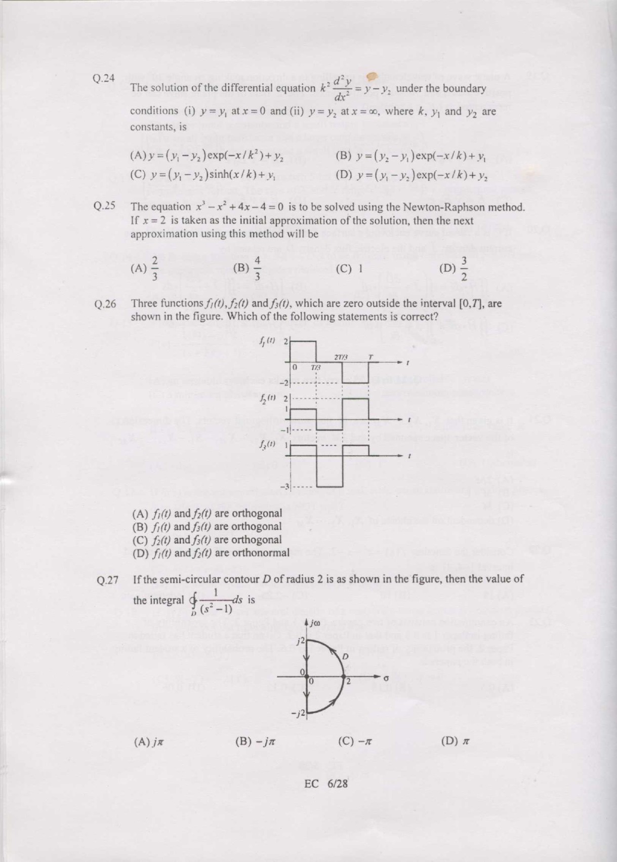 GATE Exam Question Paper 2007 Electronics and Communication Engineering 6