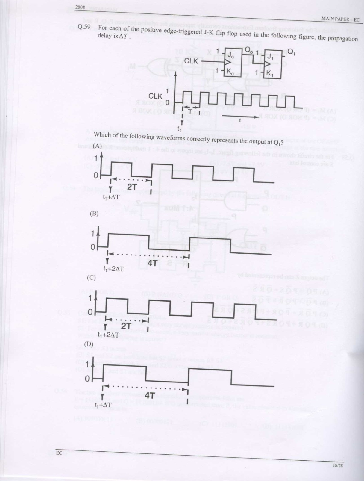 GATE Exam Question Paper 2008 Electronics and Communication Engineering 18