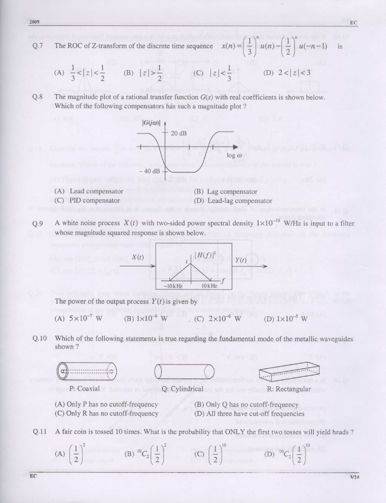 GATE Exam Question Paper 2009 Electronics and Communication Engineering 3