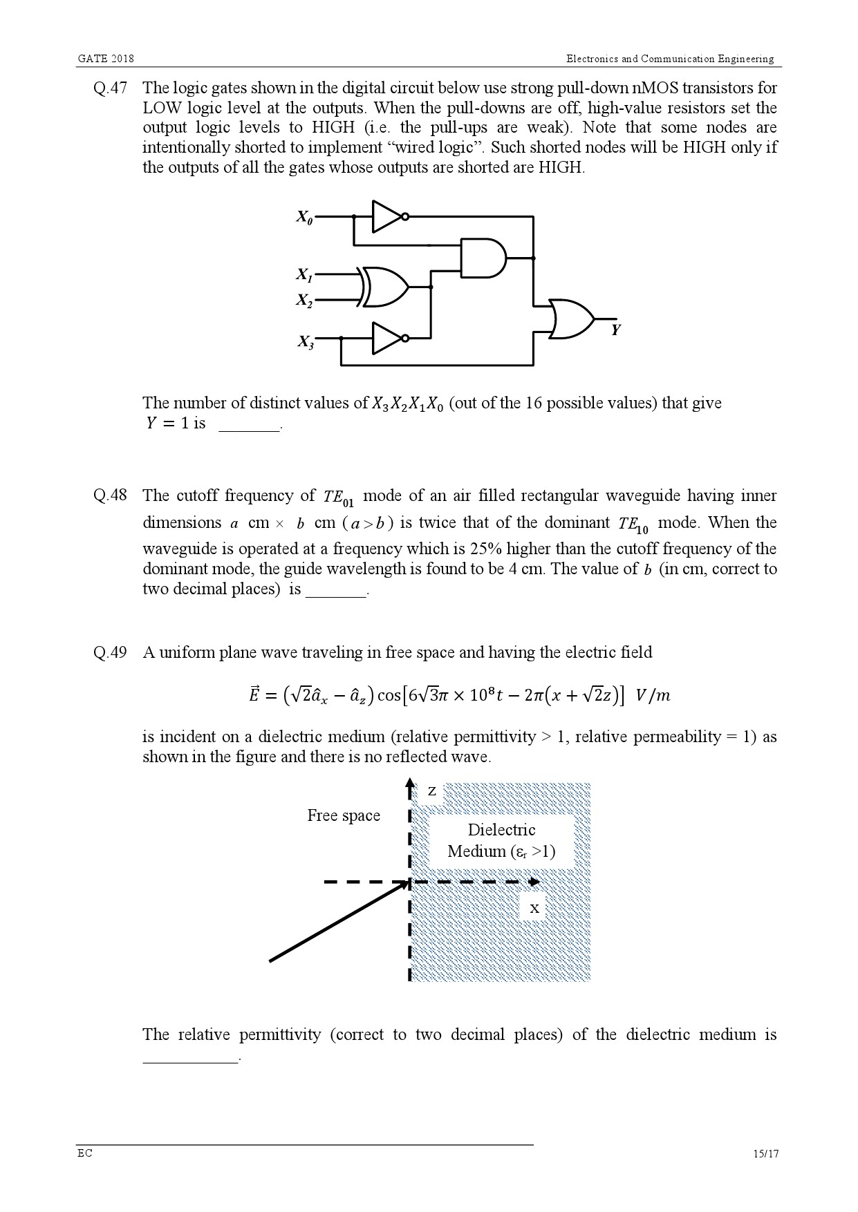 GATE Exam Question Paper 2018 Electronics and Communication Engineering 18