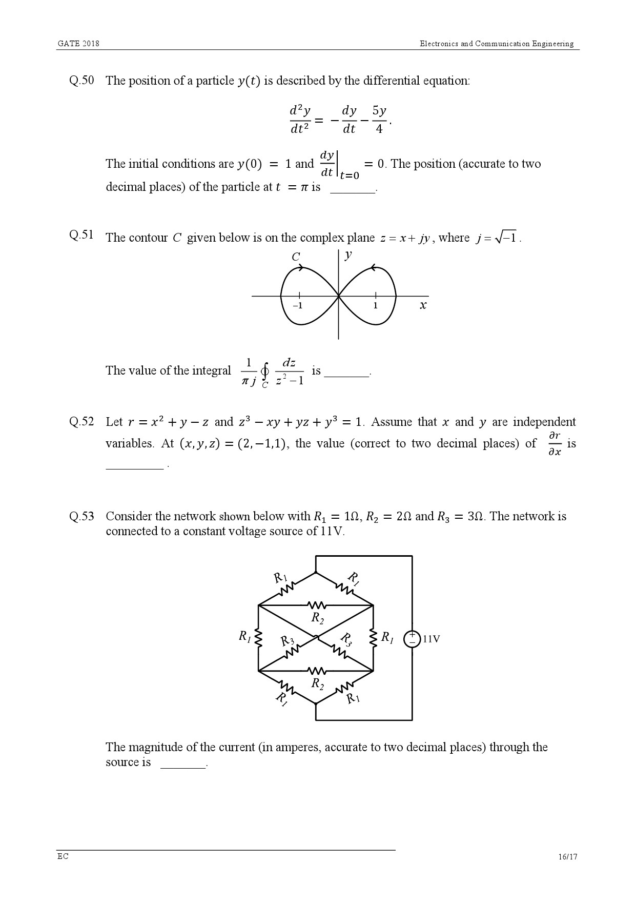 GATE Exam Question Paper 2018 Electronics and Communication Engineering 19