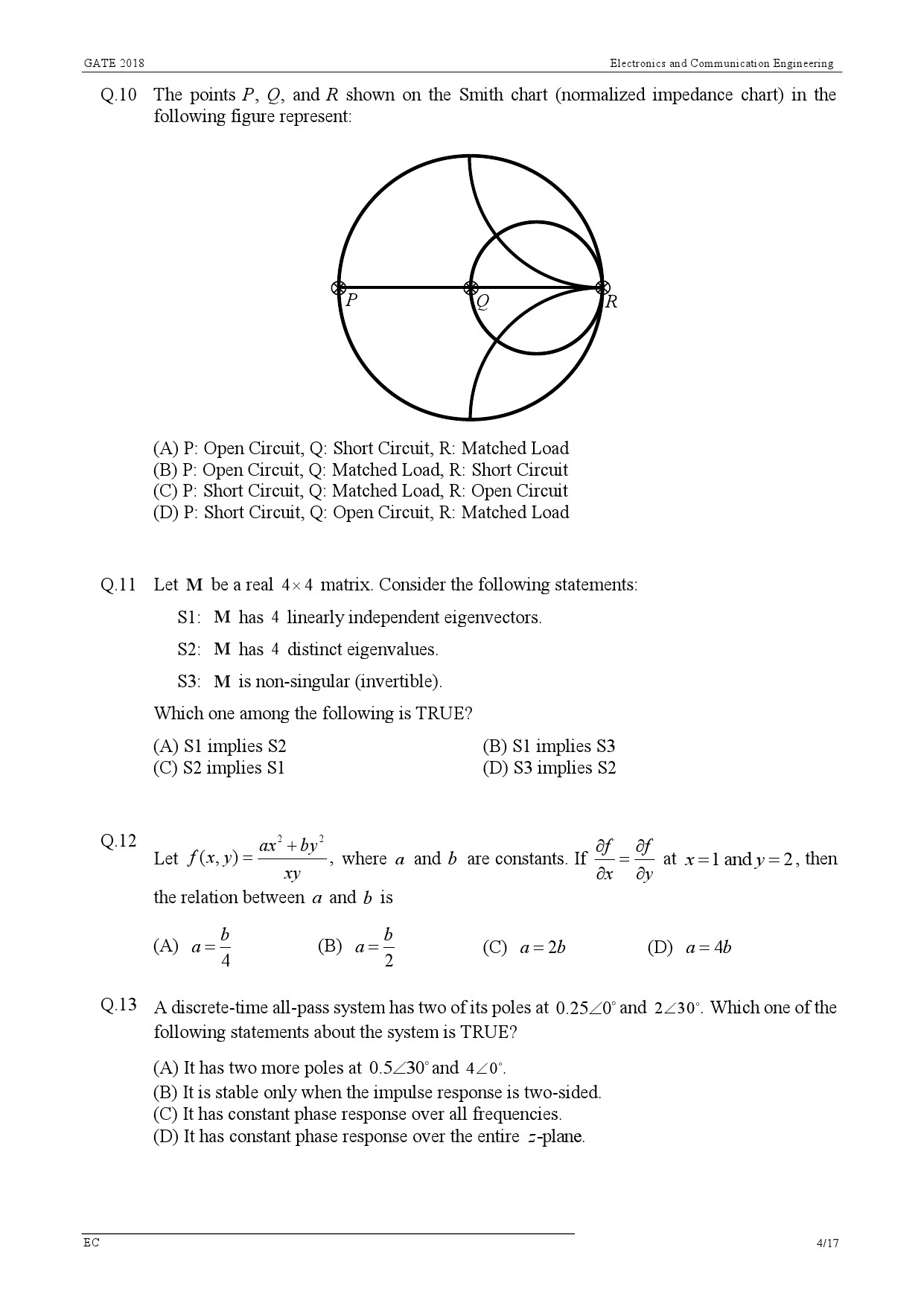 GATE Exam Question Paper 2018 Electronics and Communication Engineering 7