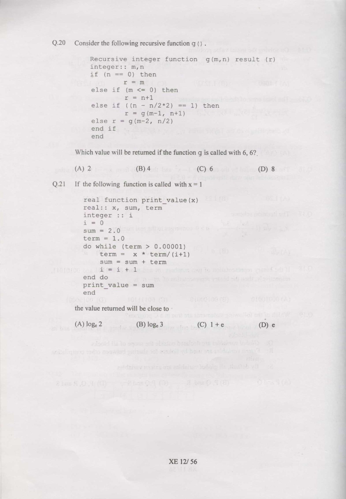 GATE Exam Question Paper 2007 Engineering Sciences 12