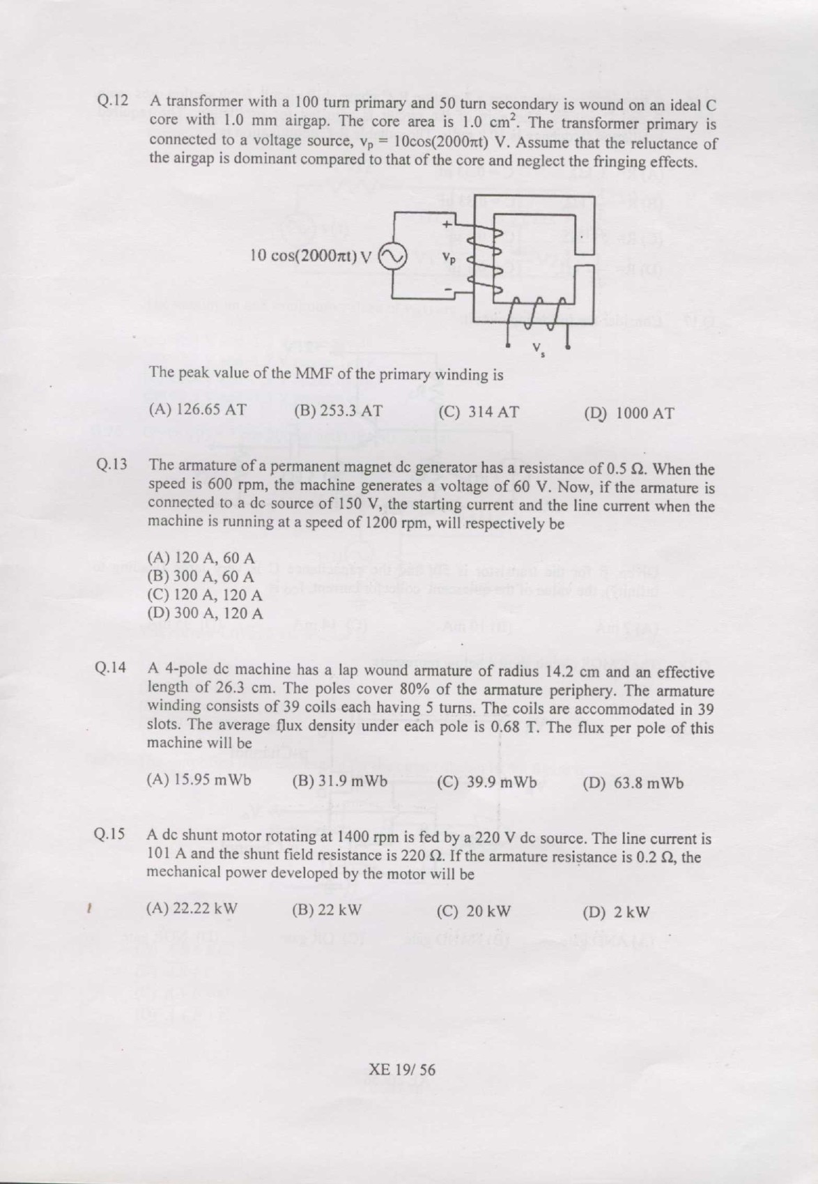 GATE Exam Question Paper 2007 Engineering Sciences 19