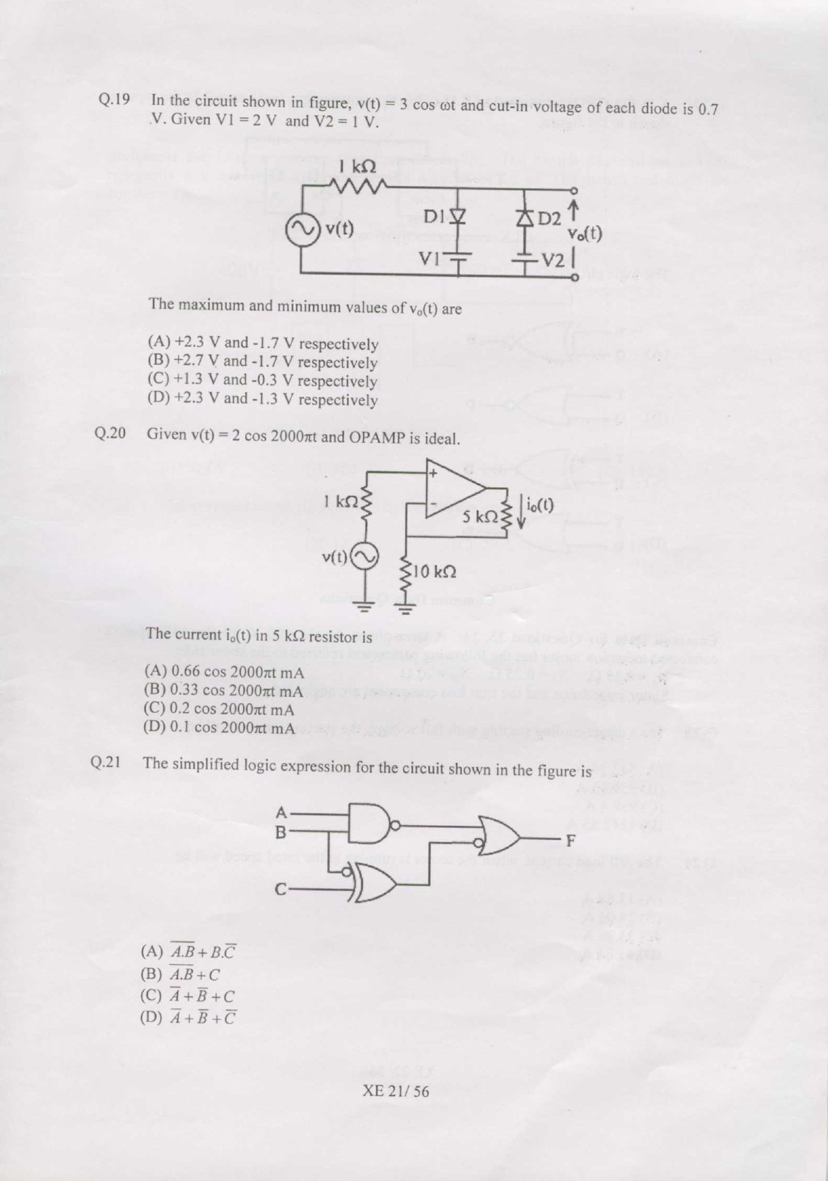 GATE Exam Question Paper 2007 Engineering Sciences 21
