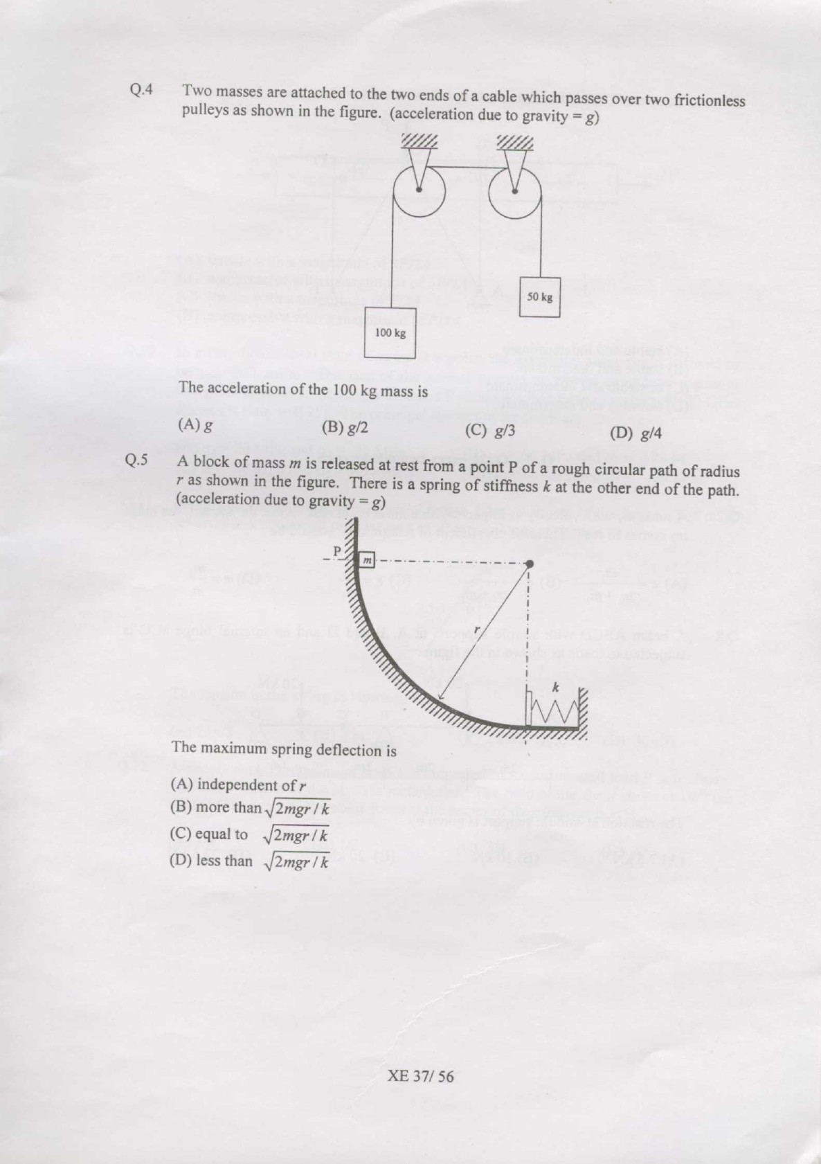 GATE Exam Question Paper 2007 Engineering Sciences 37