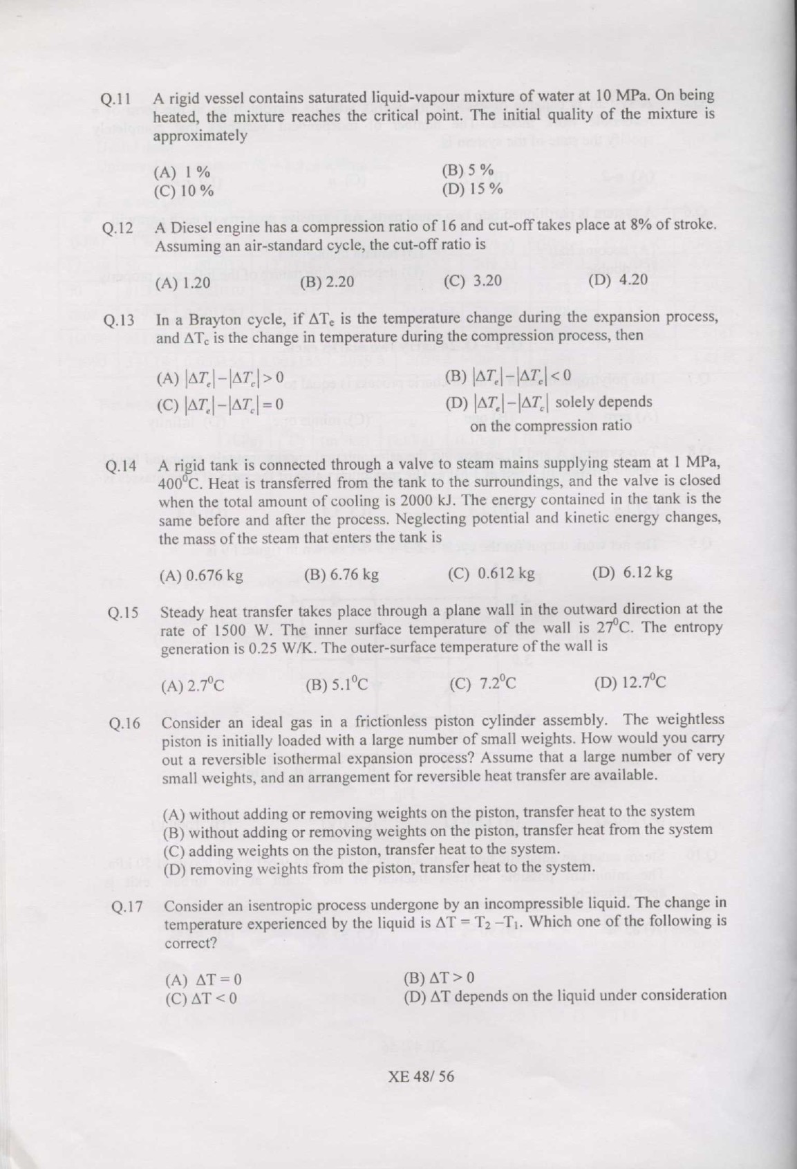 GATE Exam Question Paper 2007 Engineering Sciences 48