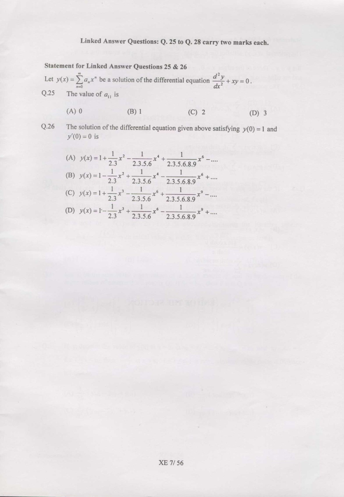 GATE Exam Question Paper 2007 Engineering Sciences 7
