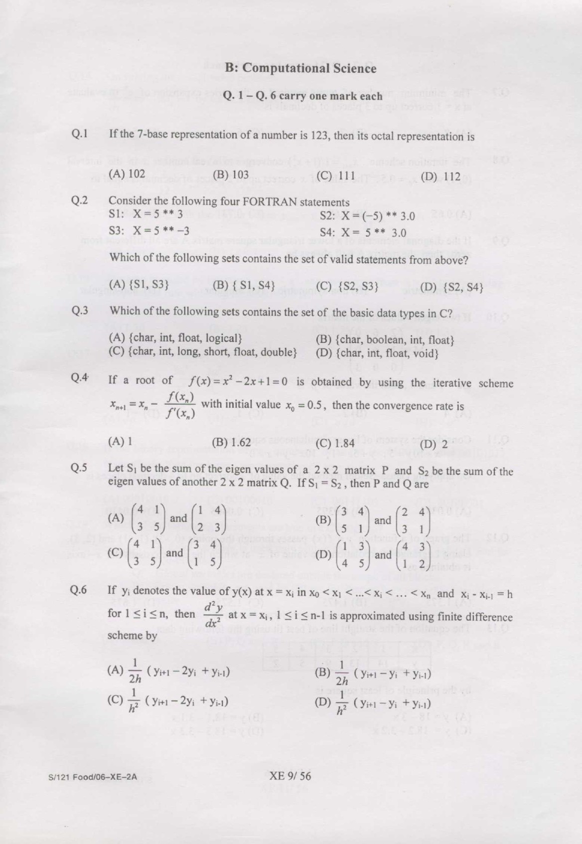 GATE Exam Question Paper 2007 Engineering Sciences 9