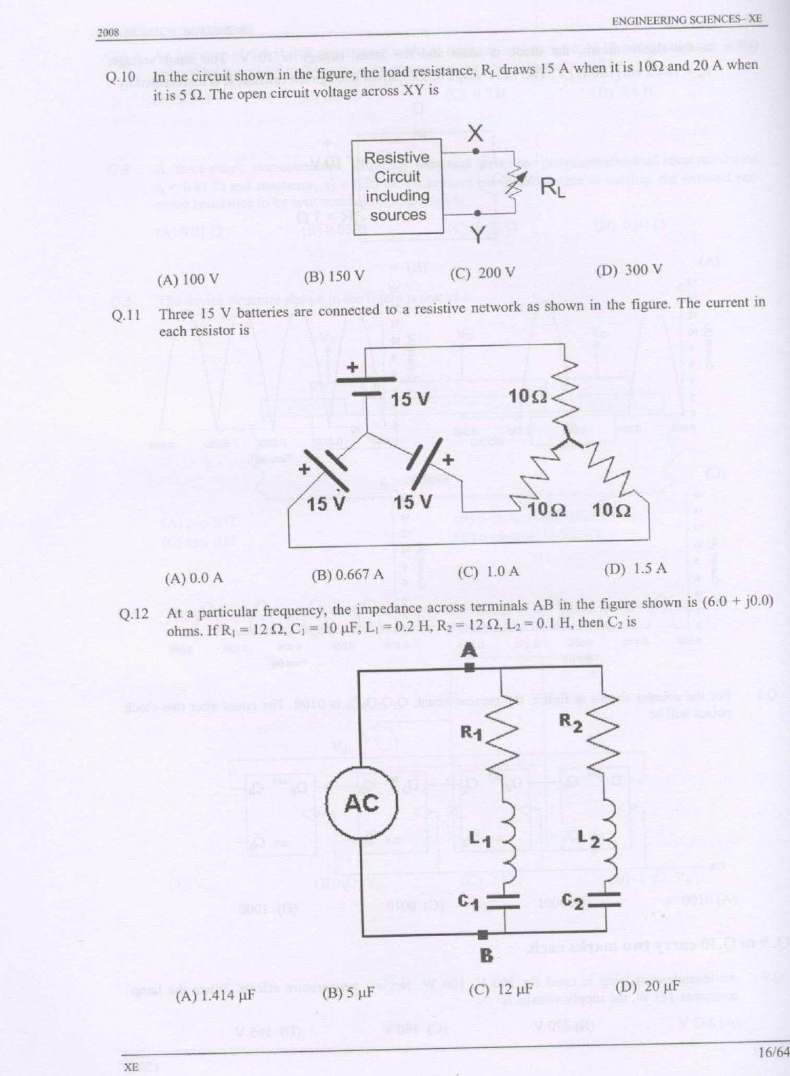 GATE Exam Question Paper 2008 Engineering Sciences 16