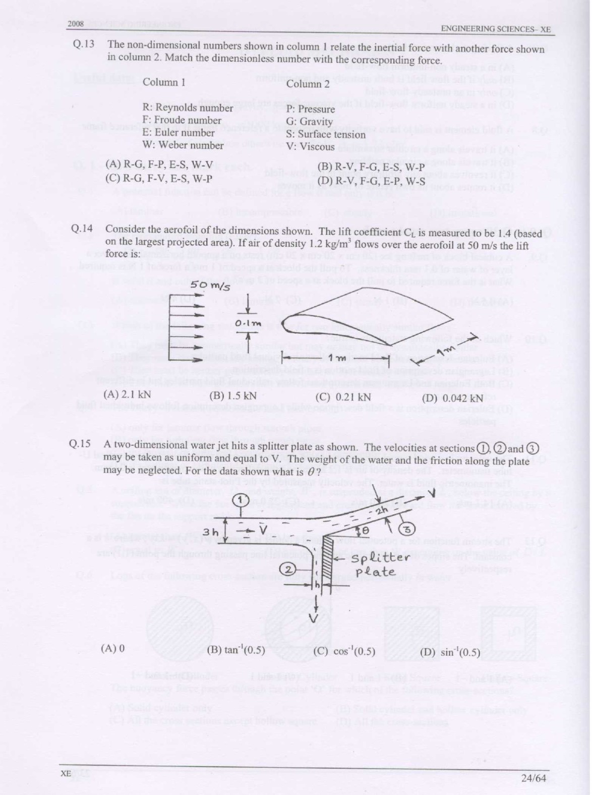 GATE Exam Question Paper 2008 Engineering Sciences 24