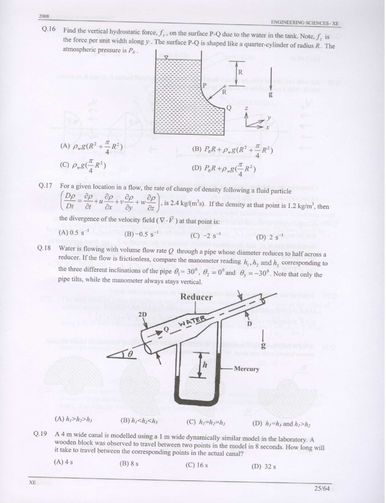 GATE Exam Question Paper 2008 Engineering Sciences 25
