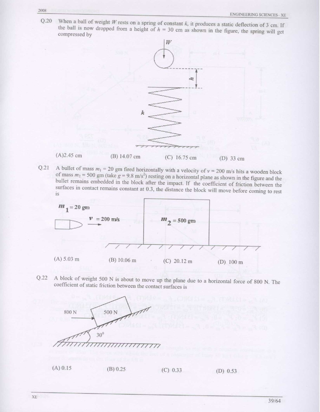 GATE Exam Question Paper 2008 Engineering Sciences 39