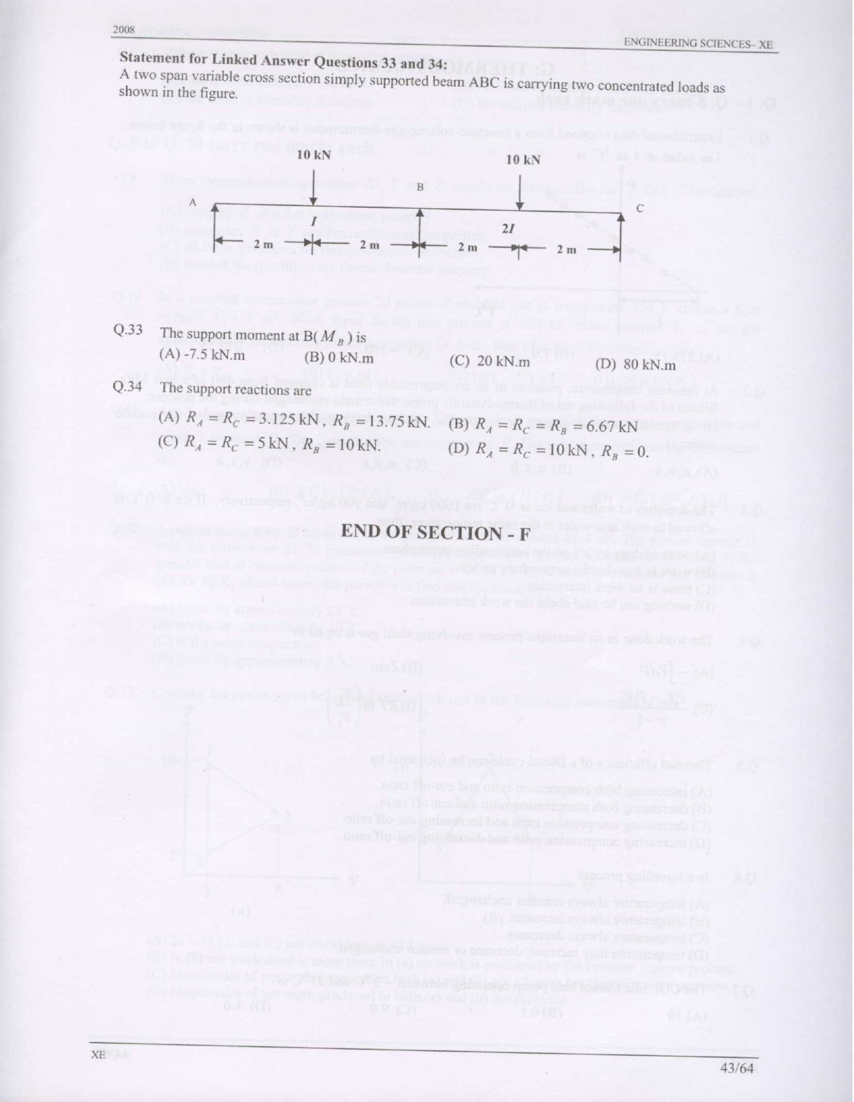 GATE Exam Question Paper 2008 Engineering Sciences 43