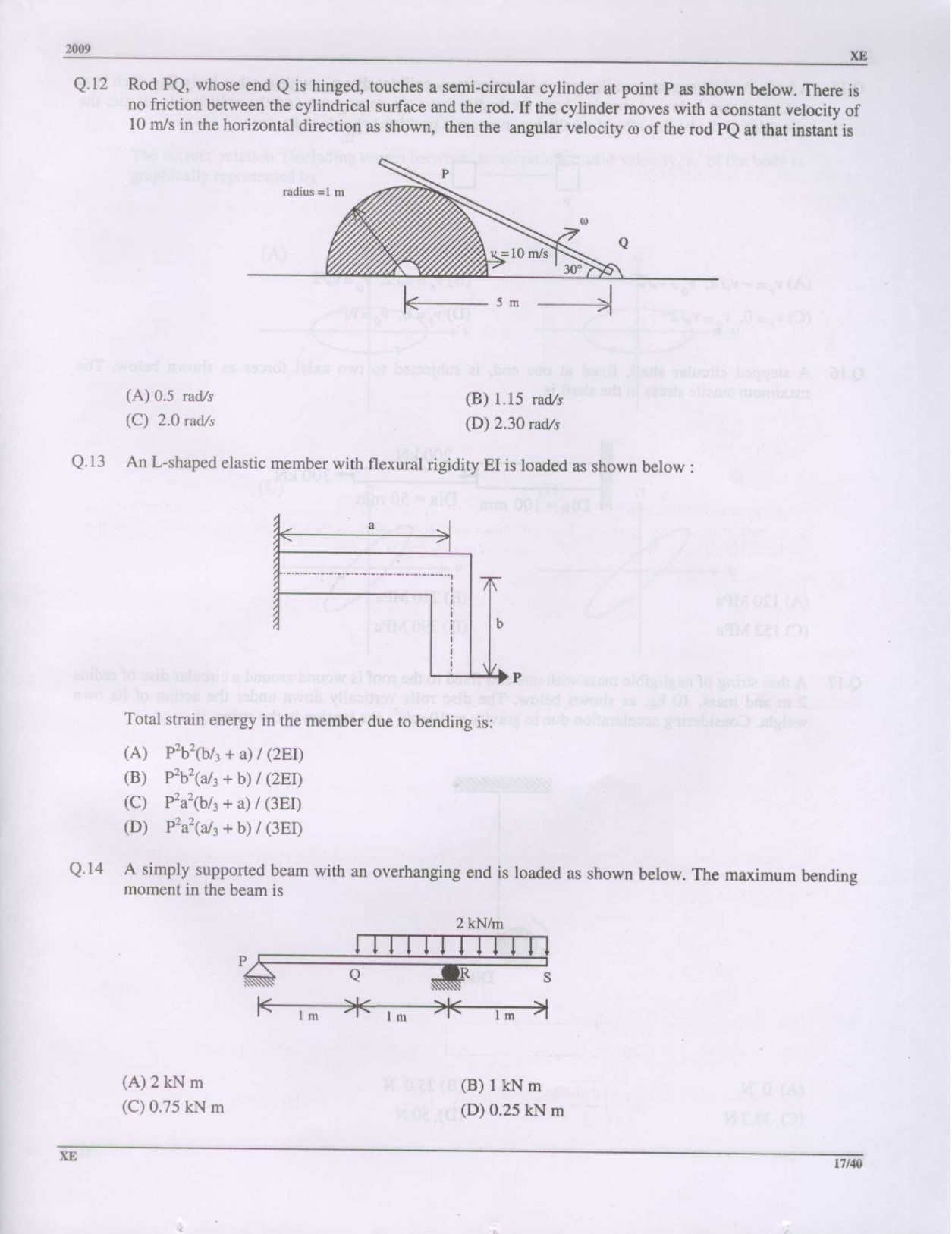 GATE Exam Question Paper 2009 Engineering Sciences 17