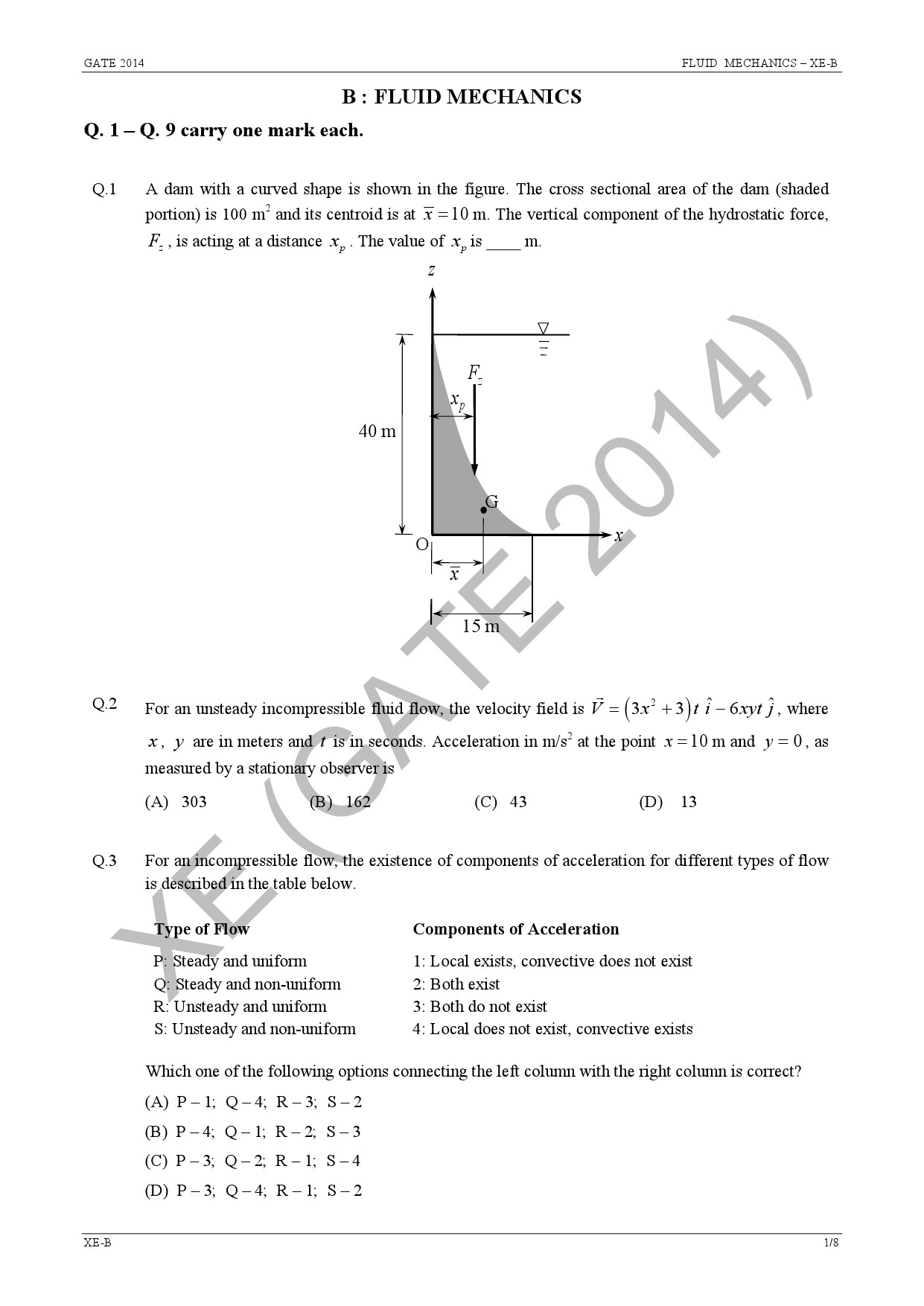 GATE Exam Question Paper 2014 Engineering Sciences 10