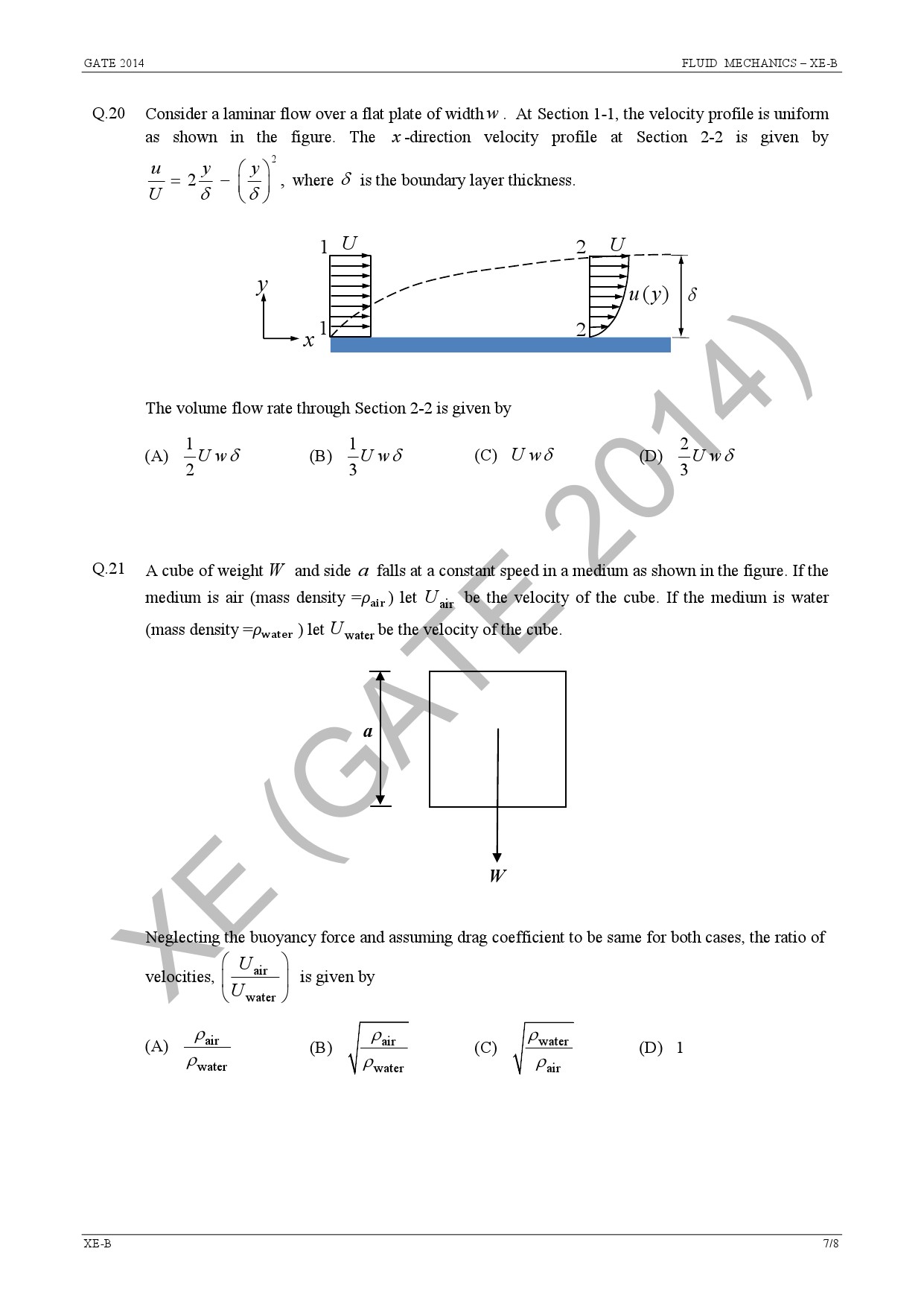 GATE Exam Question Paper 2014 Engineering Sciences 16