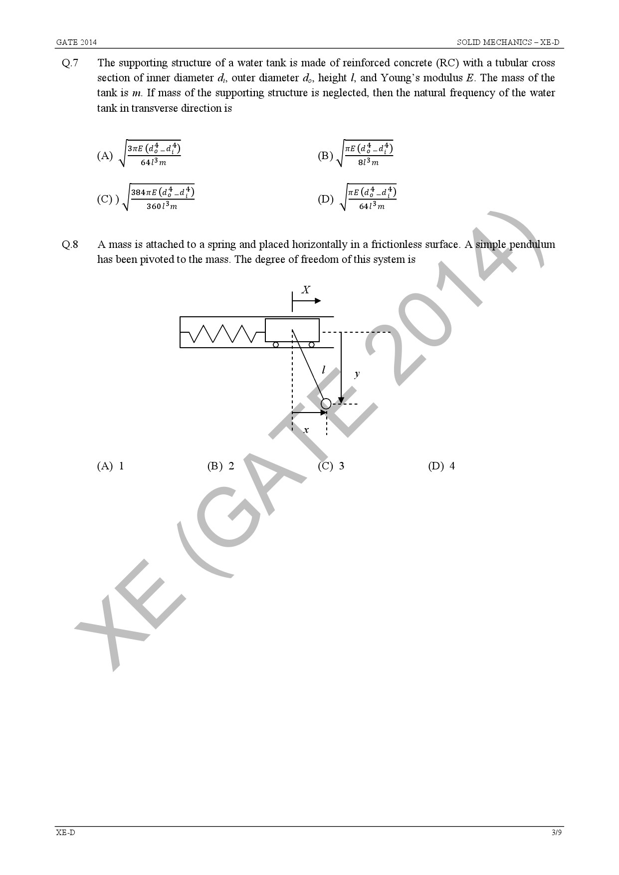 GATE Exam Question Paper 2014 Engineering Sciences 24