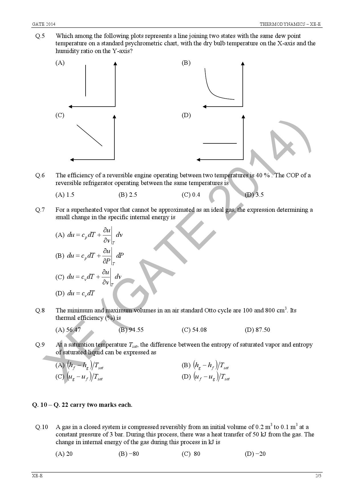 GATE Exam Question Paper 2014 Engineering Sciences 32