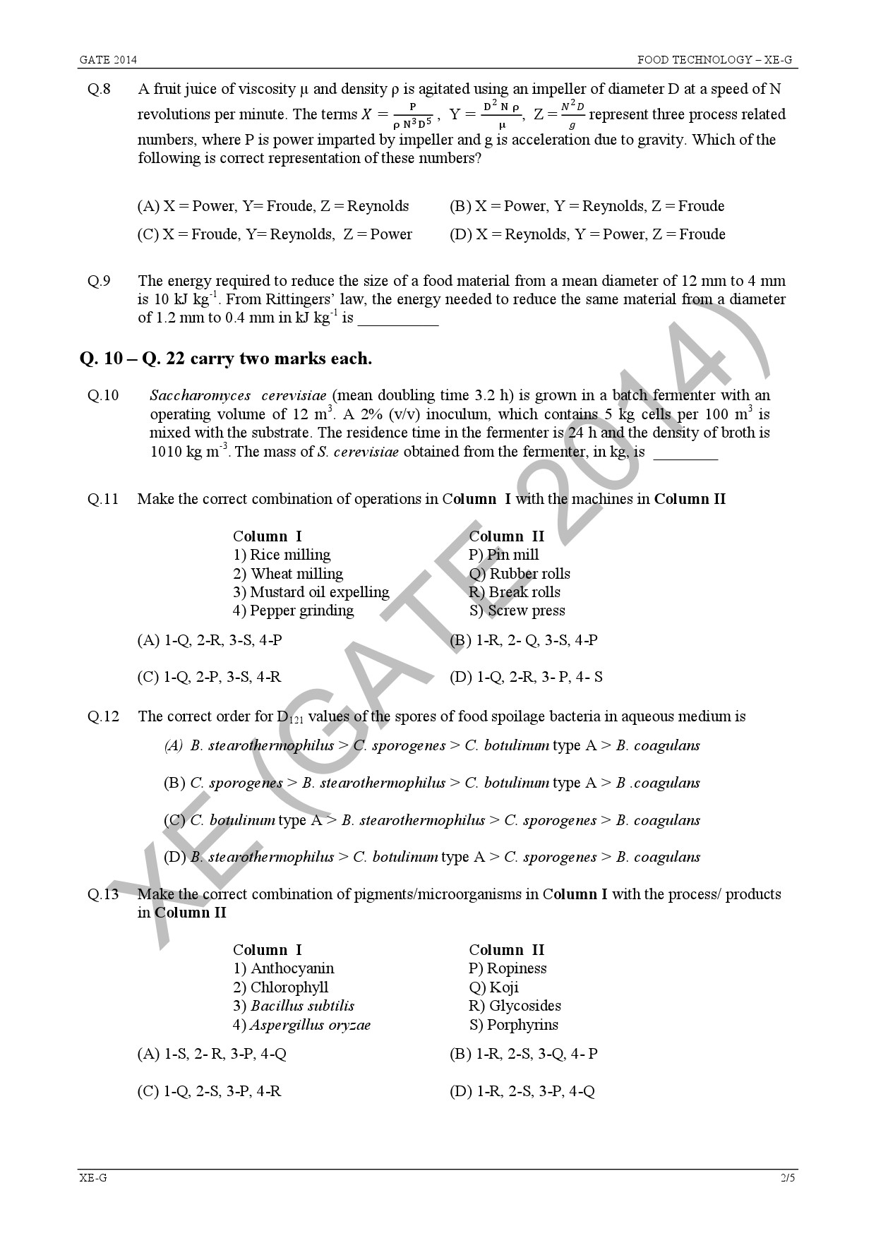 GATE Exam Question Paper 2014 Engineering Sciences 41