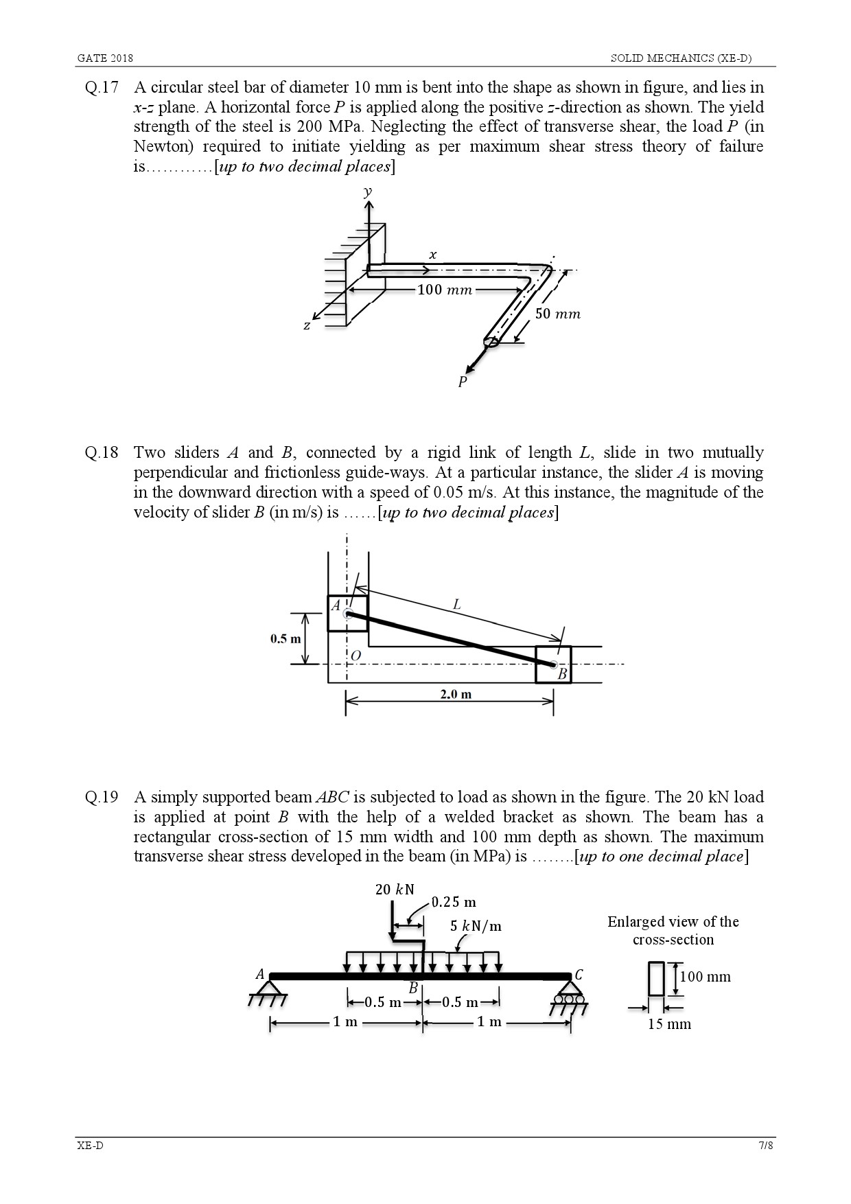 GATE Exam Question Paper 2018 Engineering Sciences 20