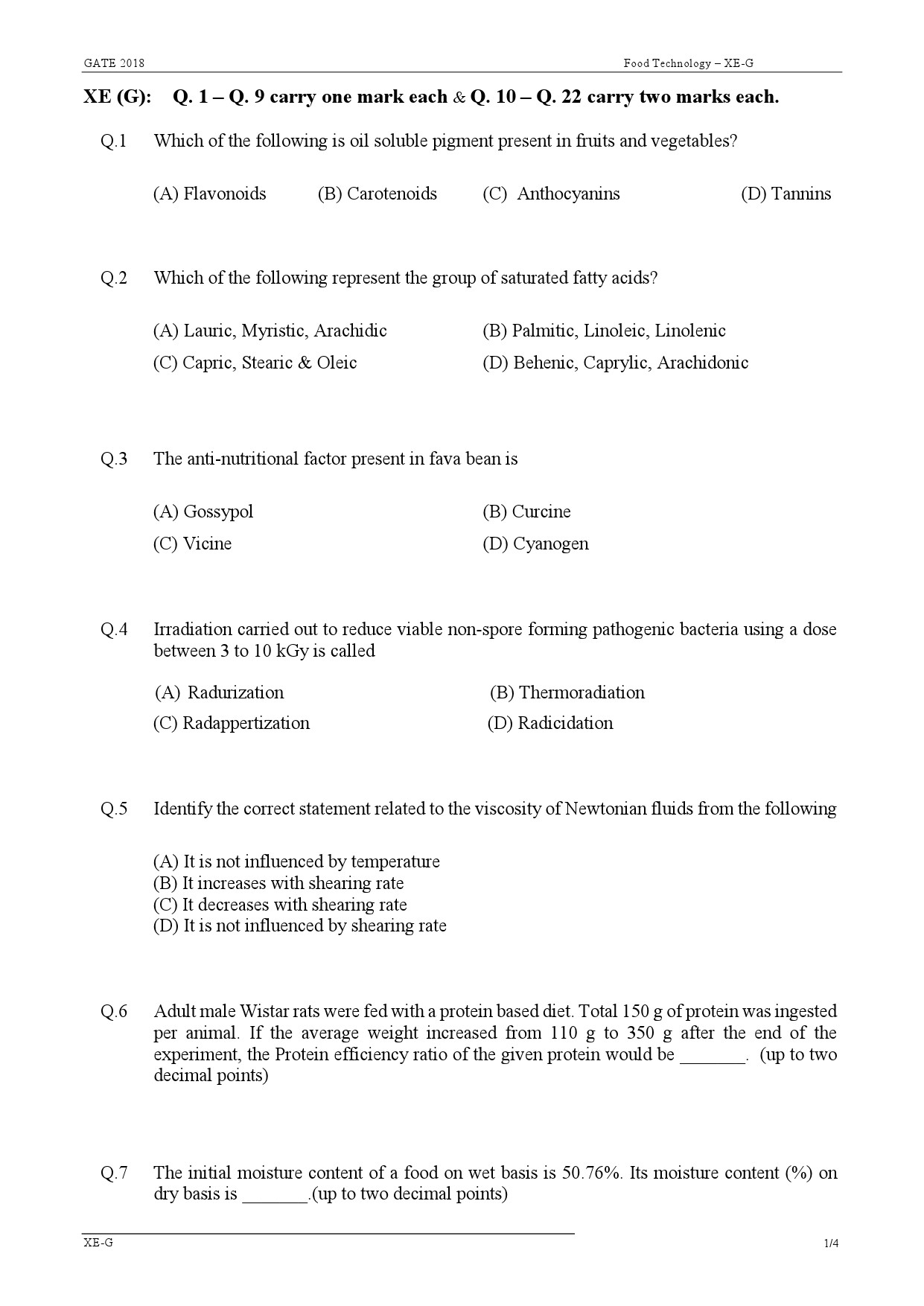 GATE Exam Question Paper 2018 Engineering Sciences 32