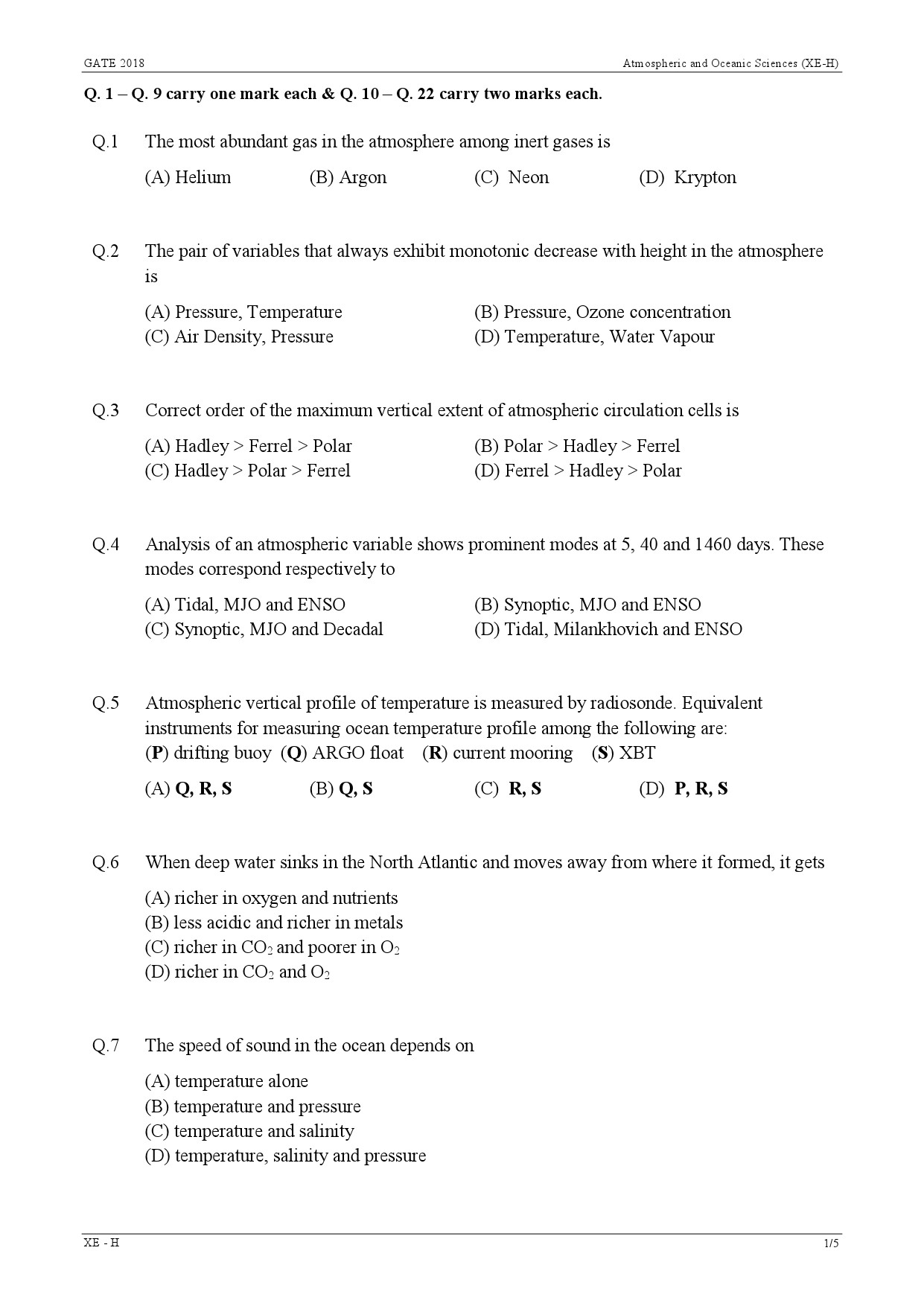 GATE Exam Question Paper 2018 Engineering Sciences 36