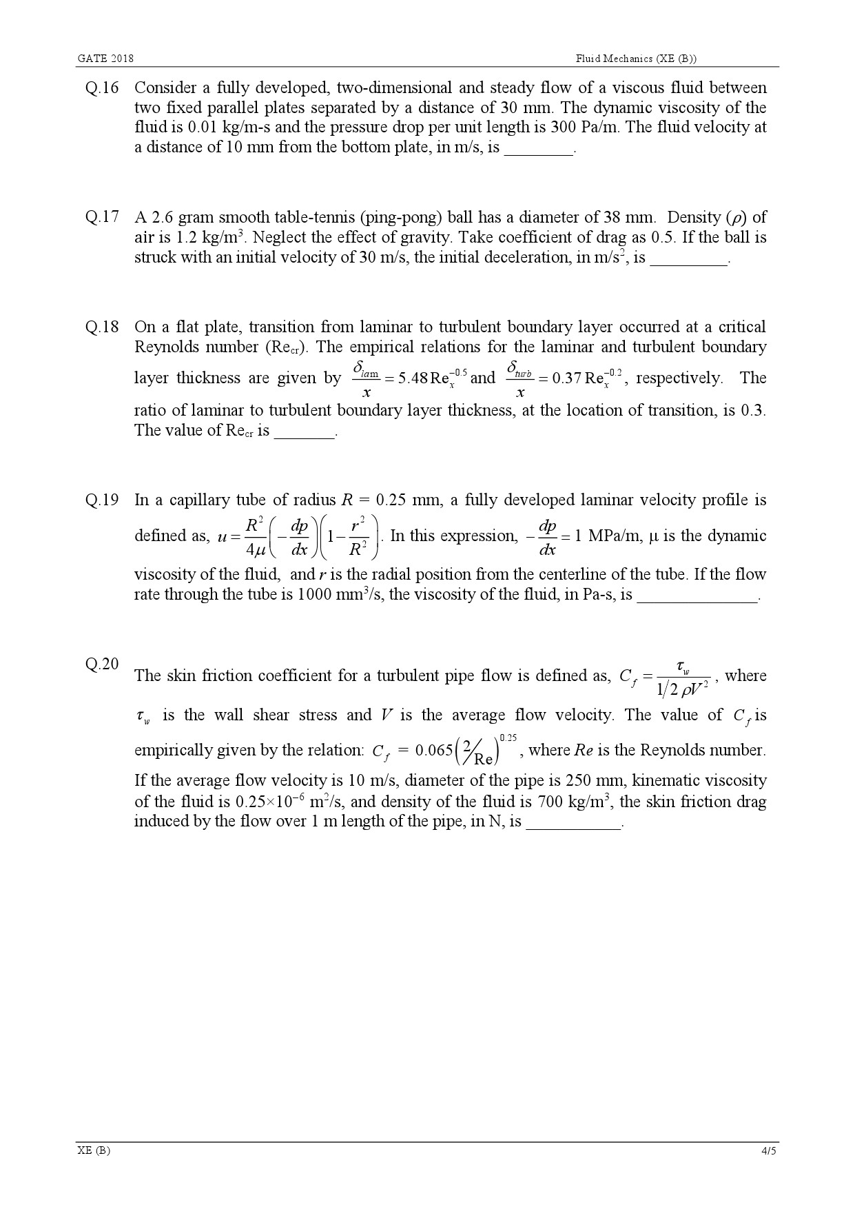 GATE Exam Question Paper 2018 Engineering Sciences 8