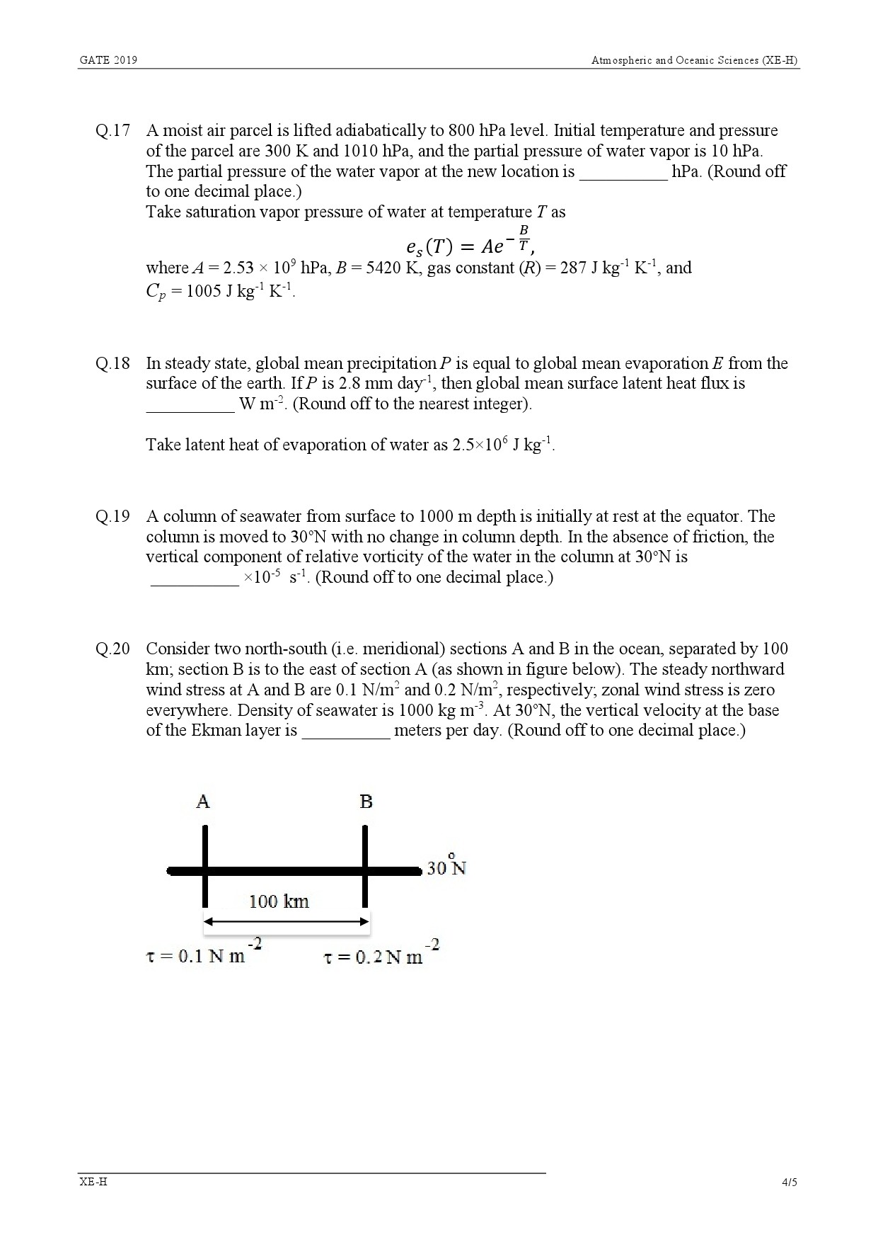 GATE Exam Question Paper 2019 Engineering Sciences 39