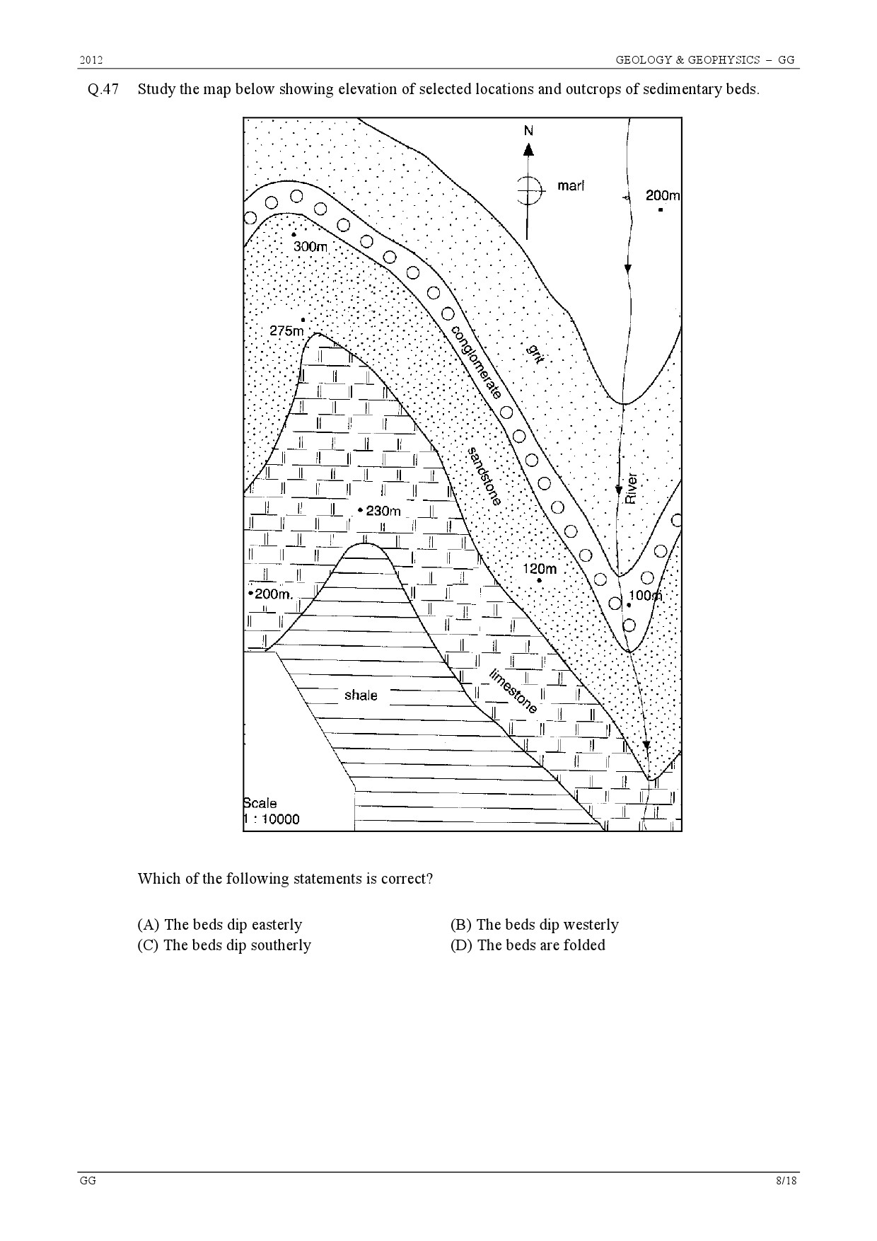 GATE Exam Question Paper 2012 Geology and Geophysics 8