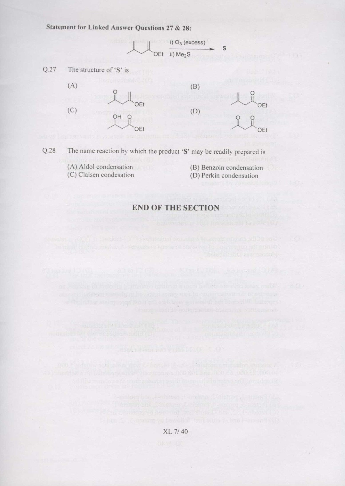 GATE Exam Question Paper 2007 Life Sciences 7