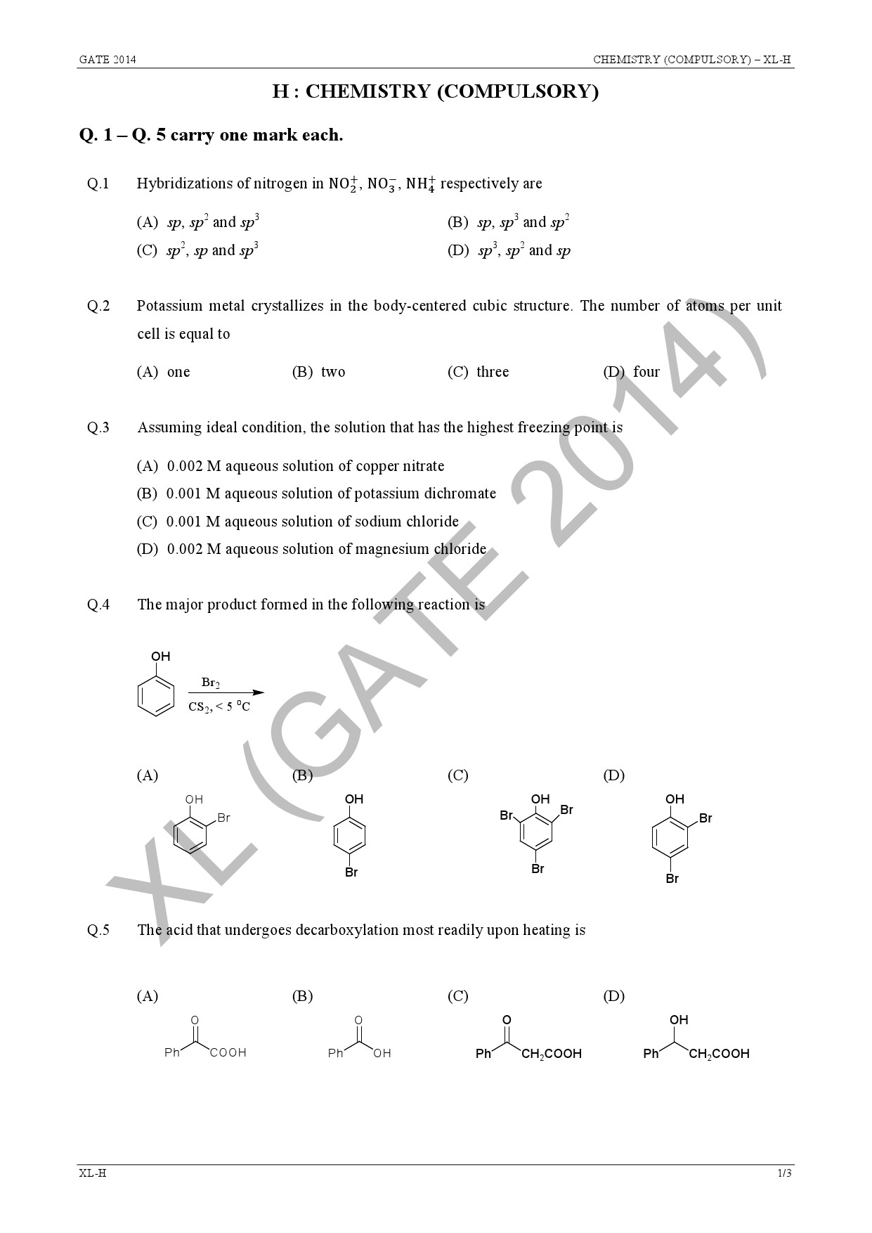 GATE Exam Question Paper 2014 Life Sciences 7