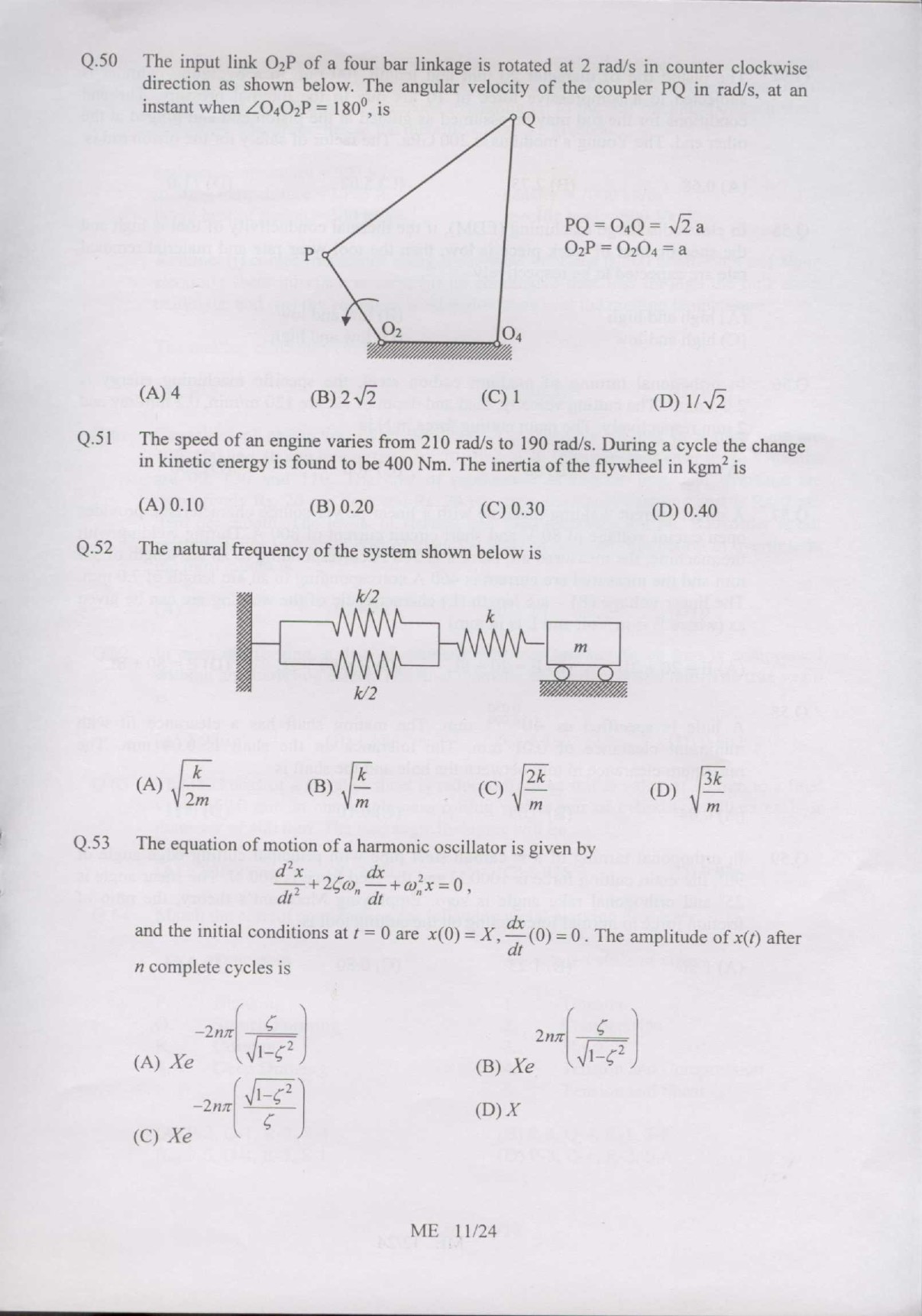 GATE Exam Question Paper 2007 Mechanical Engineering 11
