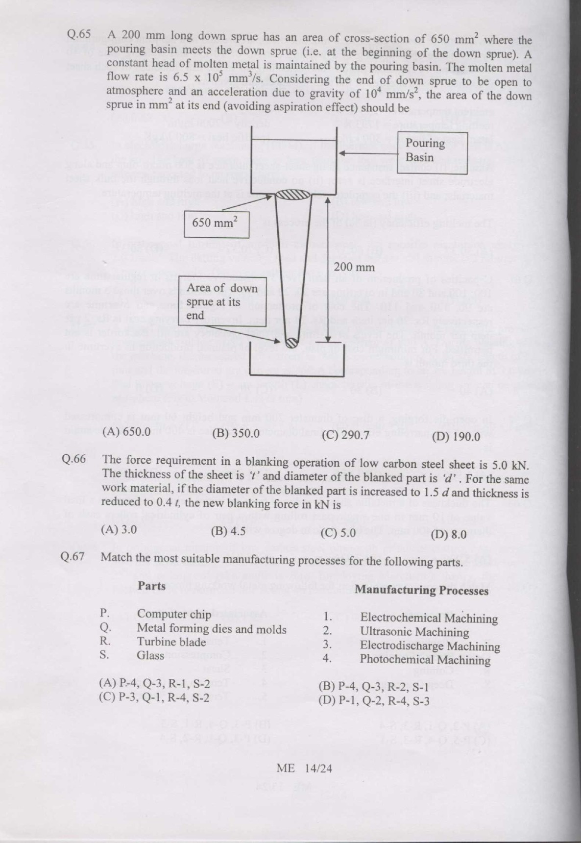 GATE Exam Question Paper 2007 Mechanical Engineering 14