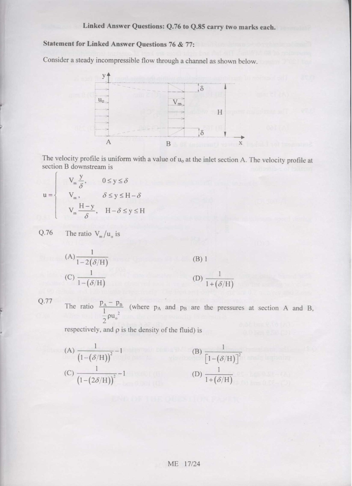 GATE Exam Question Paper 2007 Mechanical Engineering 17