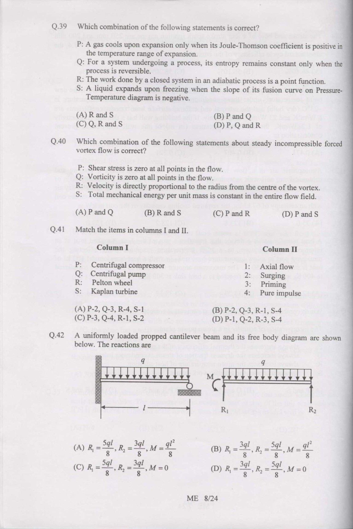 GATE Exam Question Paper 2007 Mechanical Engineering 8