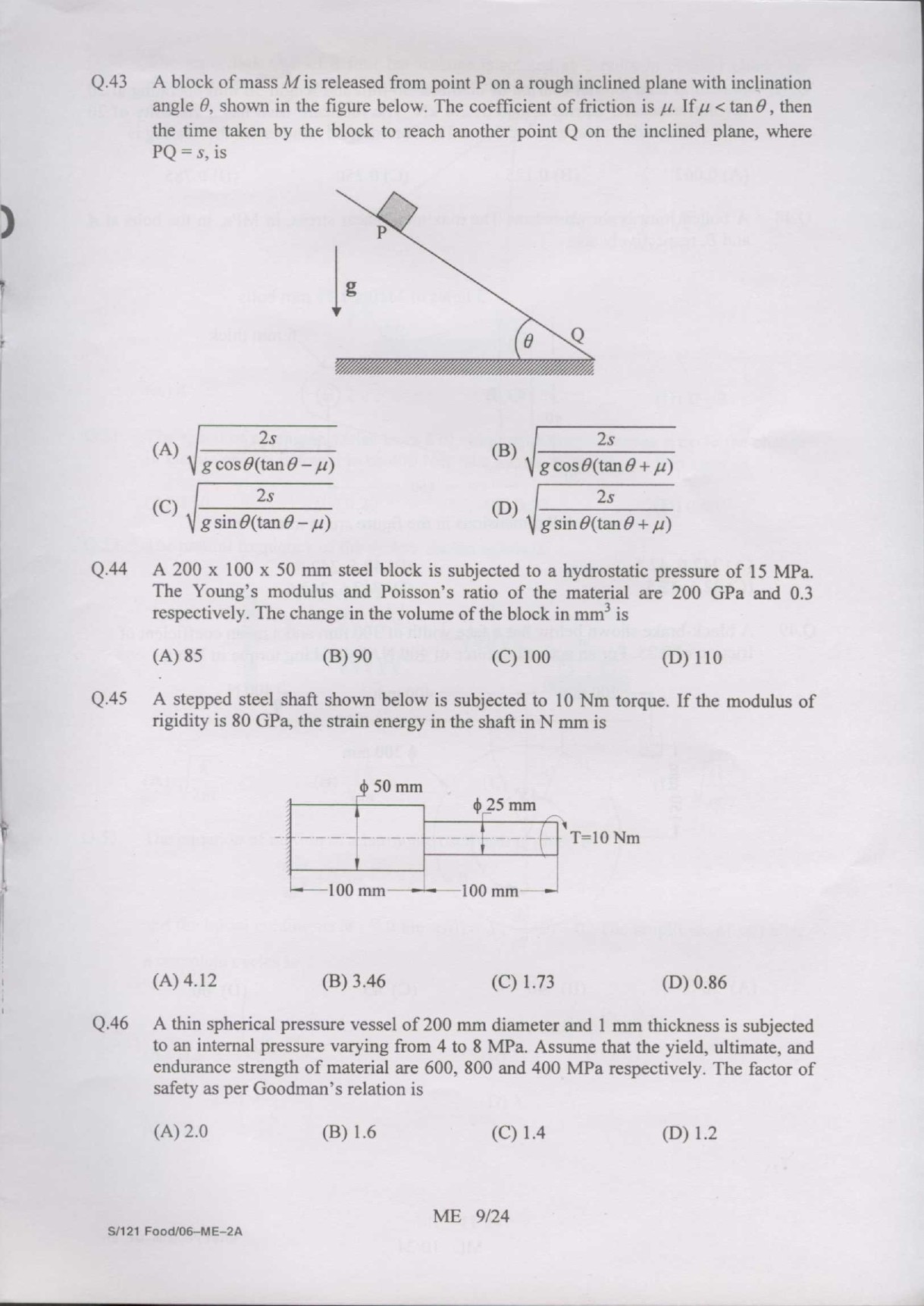 GATE Exam Question Paper 2007 Mechanical Engineering 9